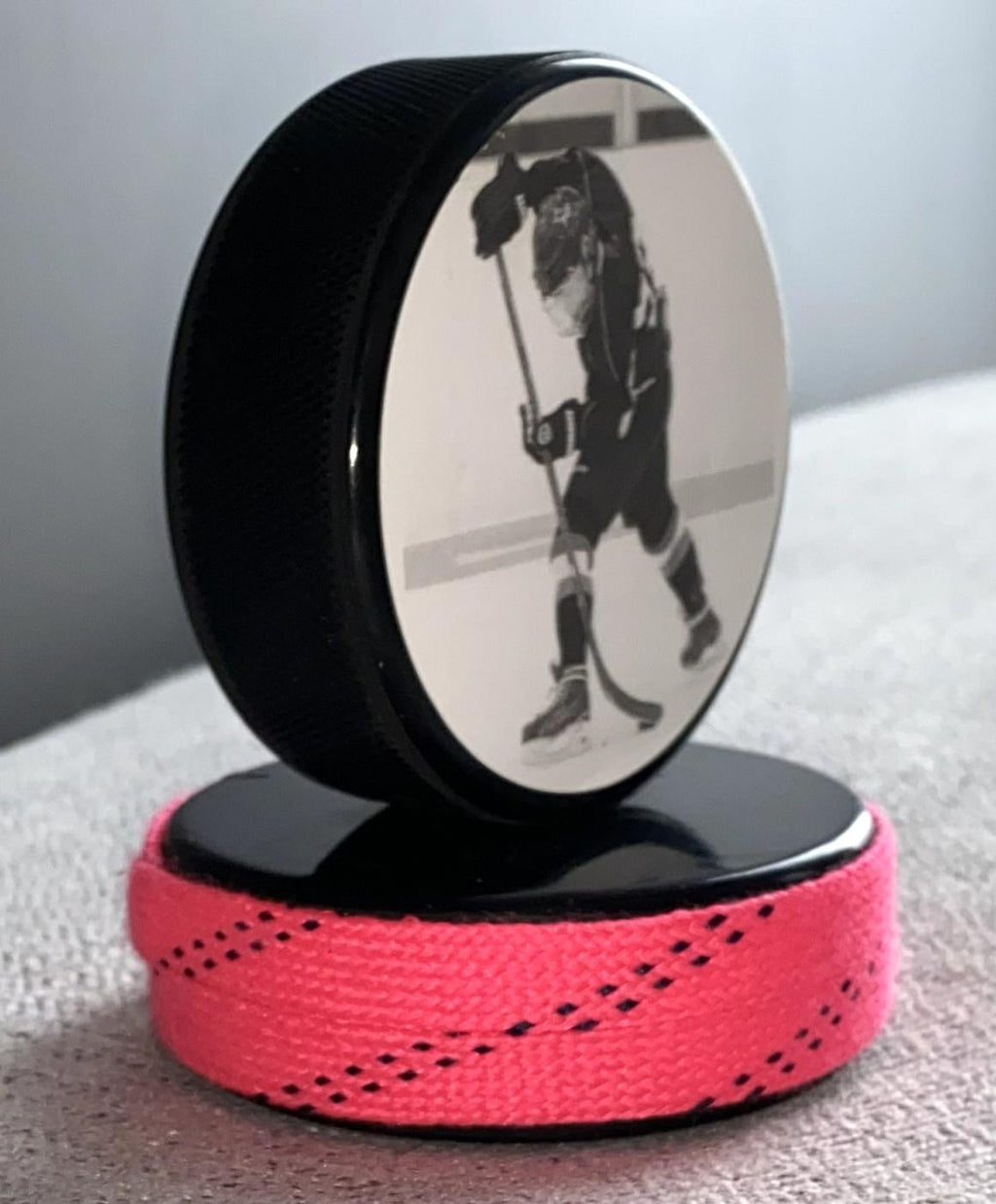 Custom Photo Hockey Puck: Personalized, Player, Coach, Team, 11 Color Choices