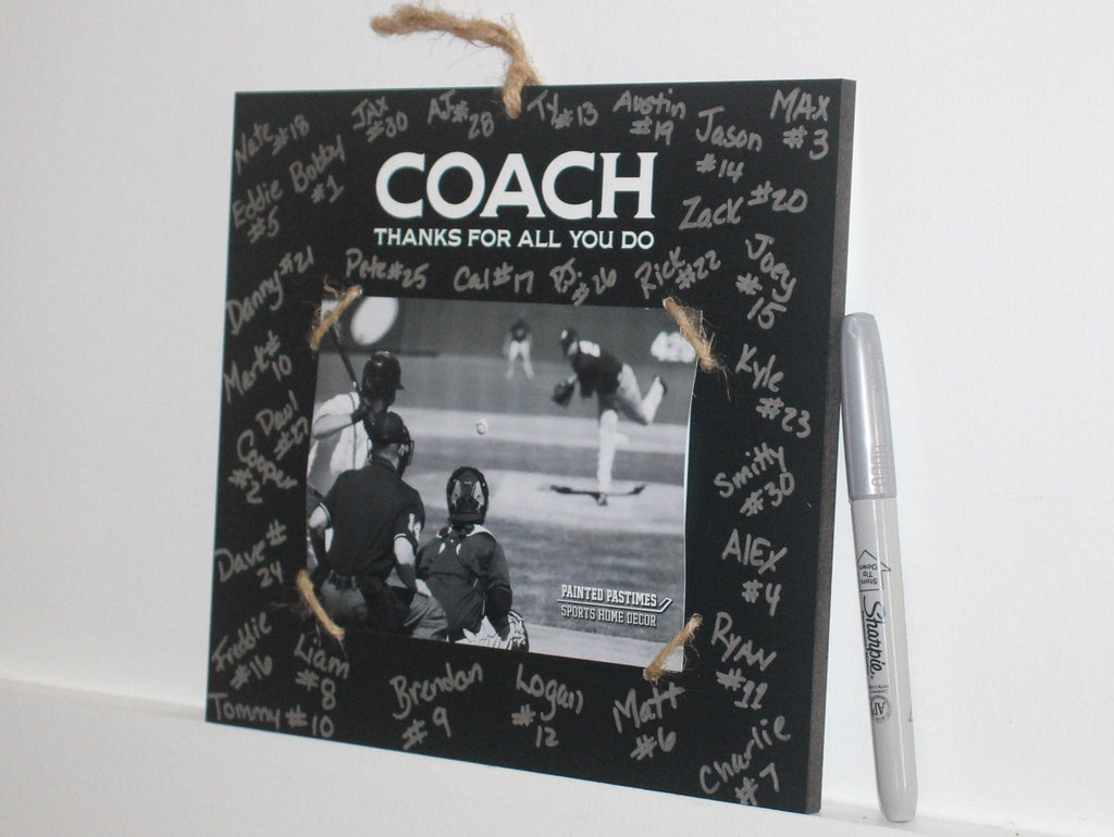 Personalized Team Coach Photo Frame, Signature Custom Gift