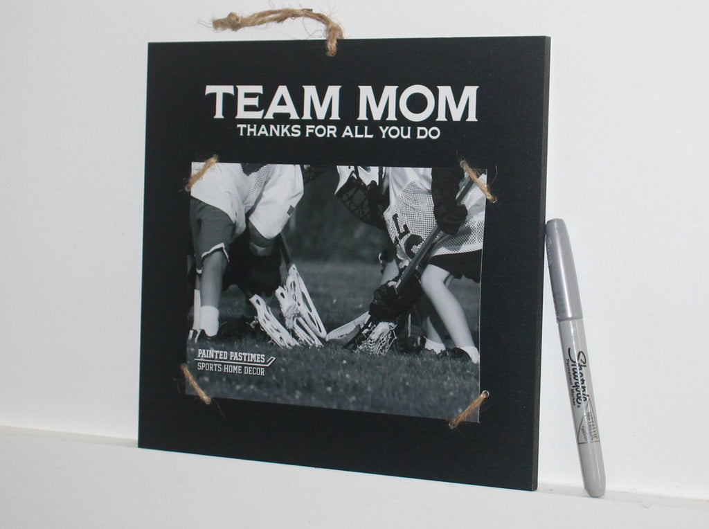 Personalized Team Mom Photo Frame: End of Season Sports Gift, Lacrosse, Baseball, Softball, Track