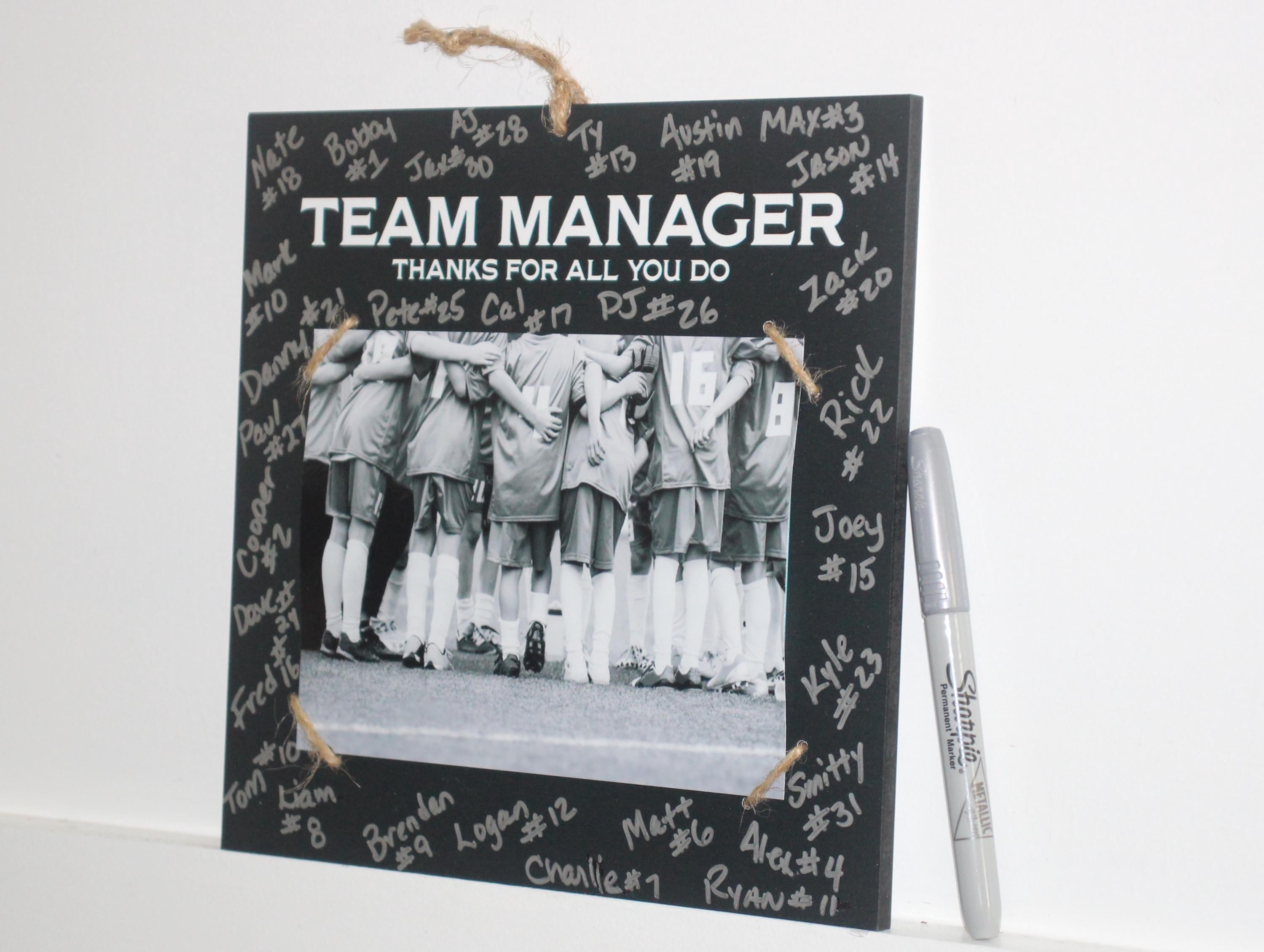 Team Manager Photo Frame: Team Signing Gift