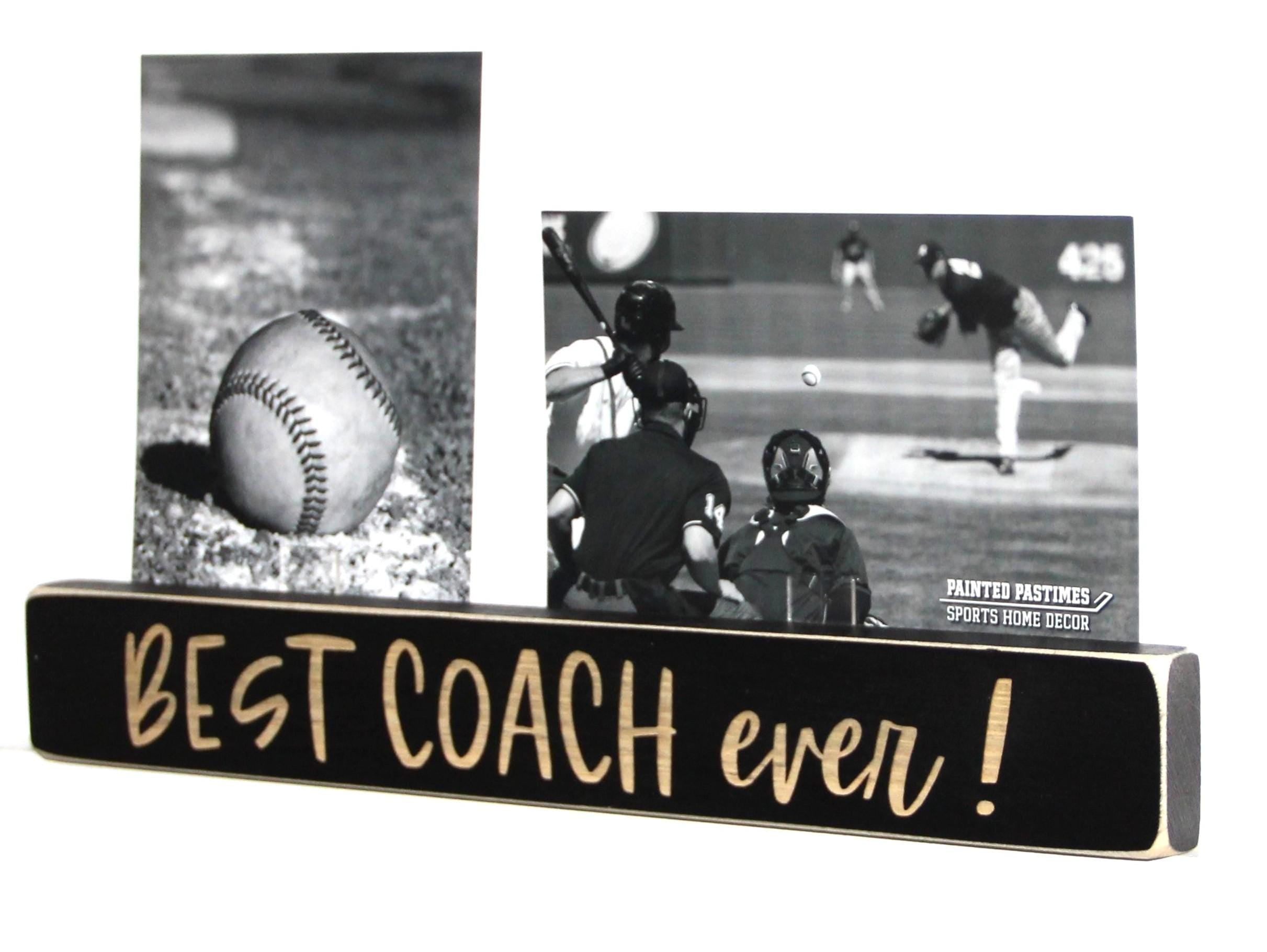 Personalized Coach Photo Display: 'Best Coach Ever' Frame, Baseball Team Gift, All Sports
