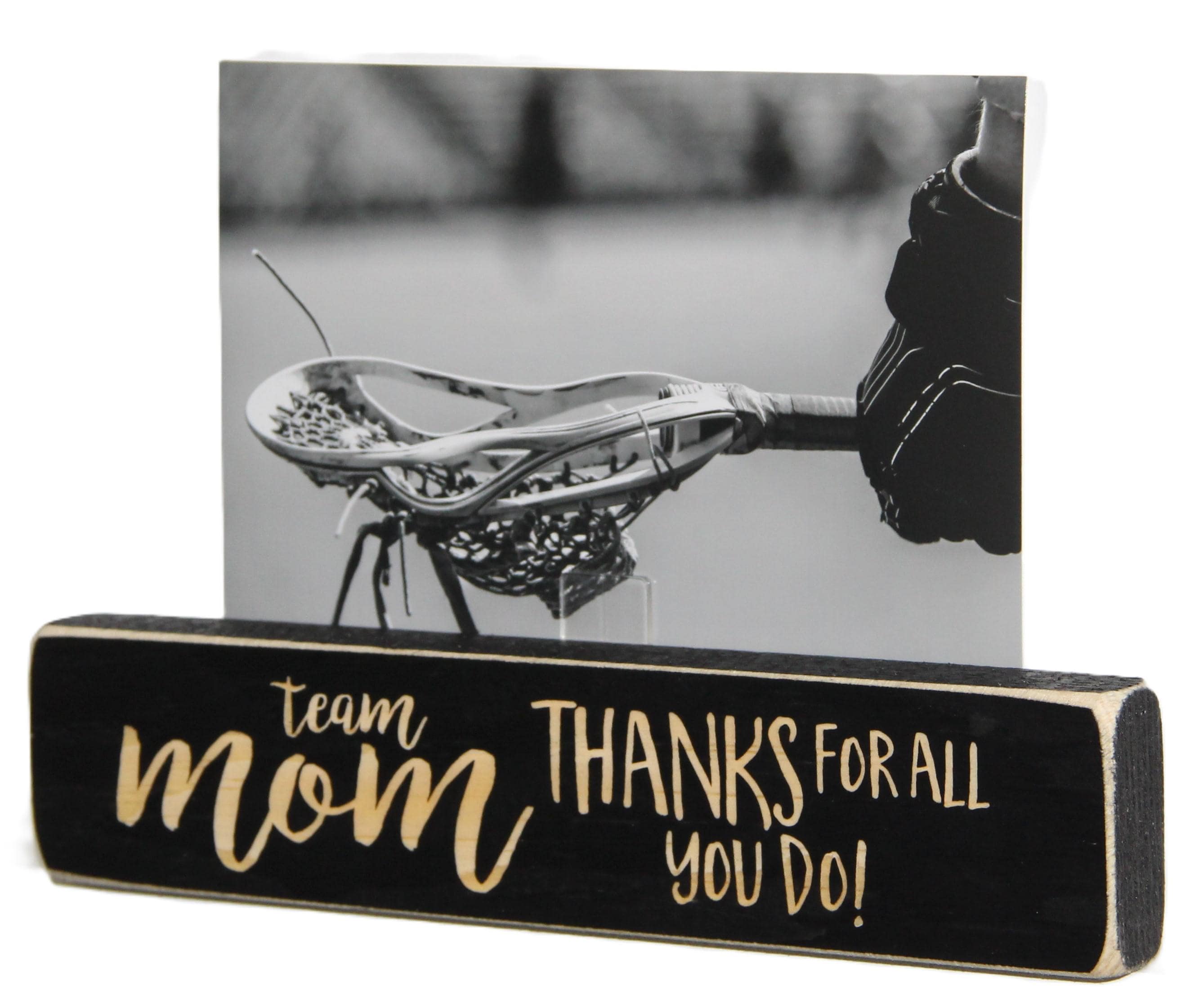 Team Mom Photo Display: Laser Cut Wood Sports Gift, Lacrosse, Baseball, Softball, Volleyball, Track