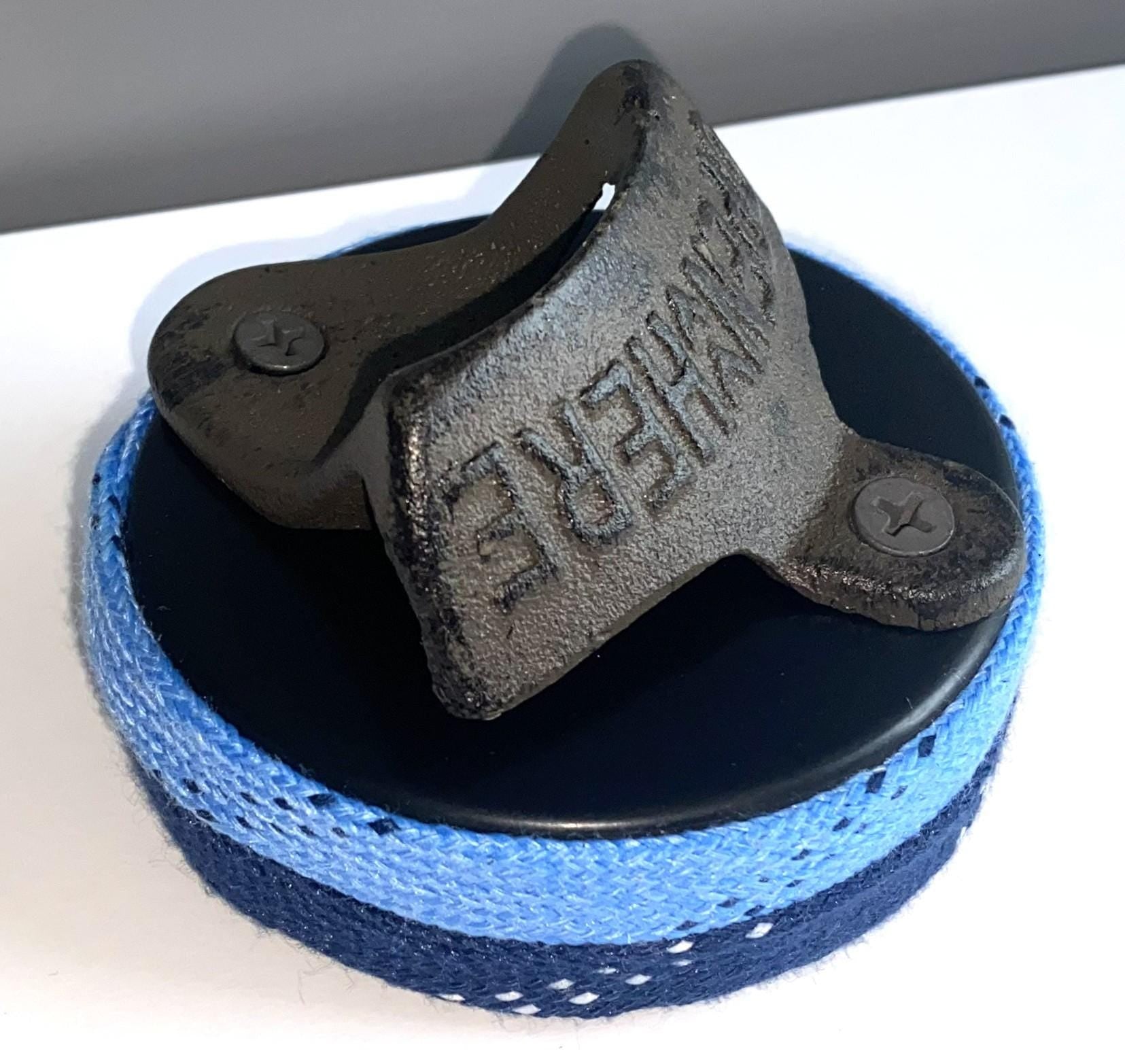 Hockey Puck Bottle Opener: Hockey Laces, Gift for Hockey Fan, Coach, Dad