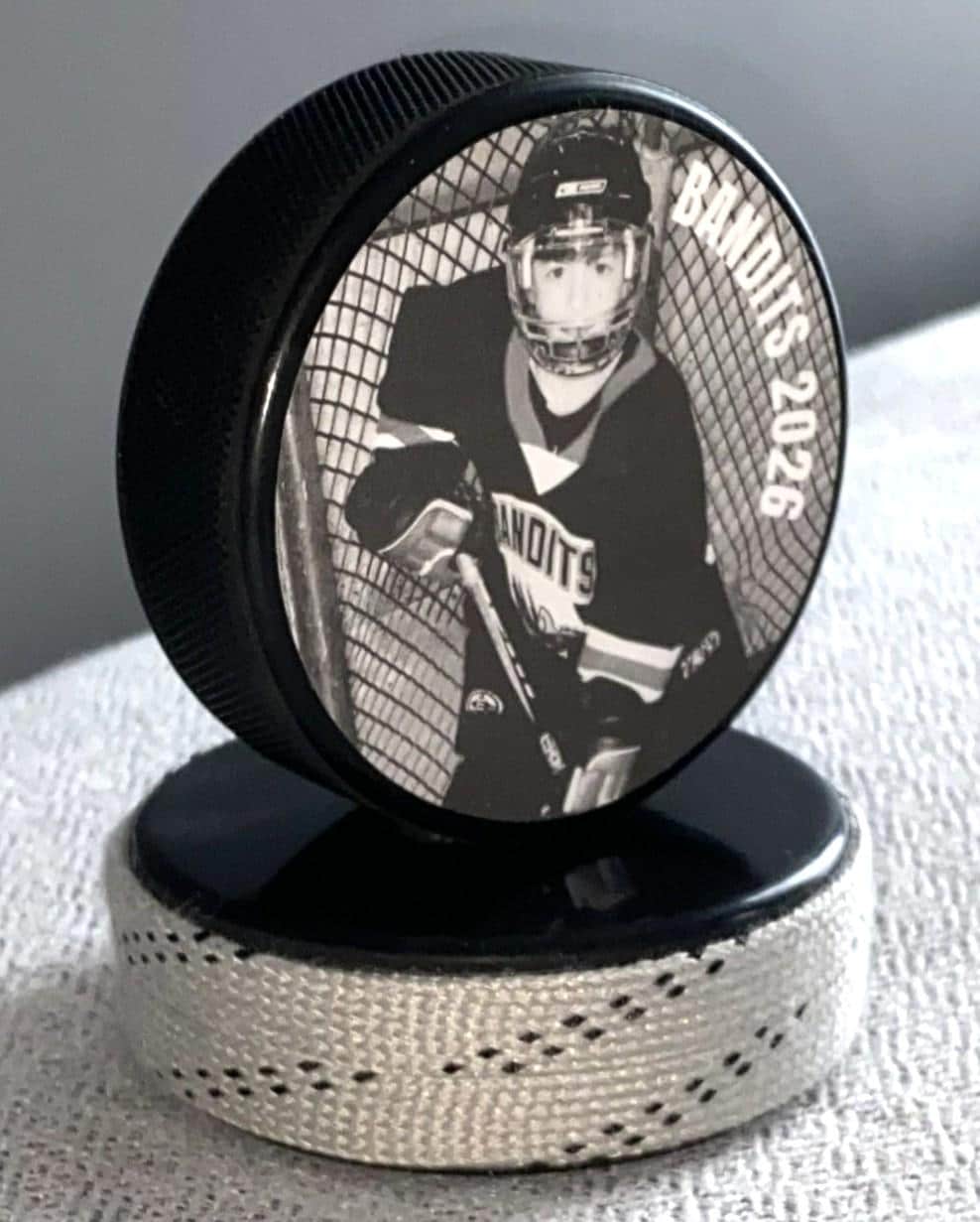 Personalized Hockey Photo Puck: Custom Hockey Gift