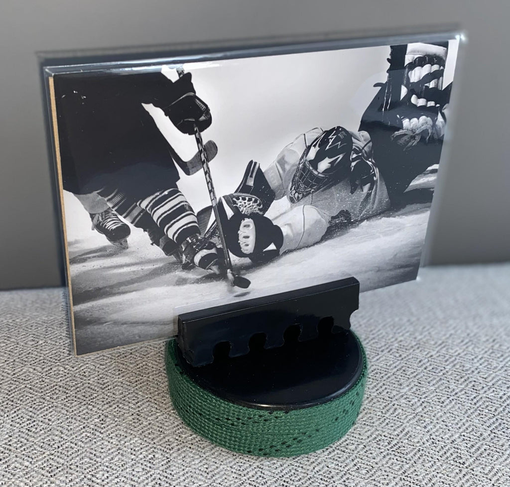 Hockey Puck Photo Holder: Hockey Gift, Room Decor