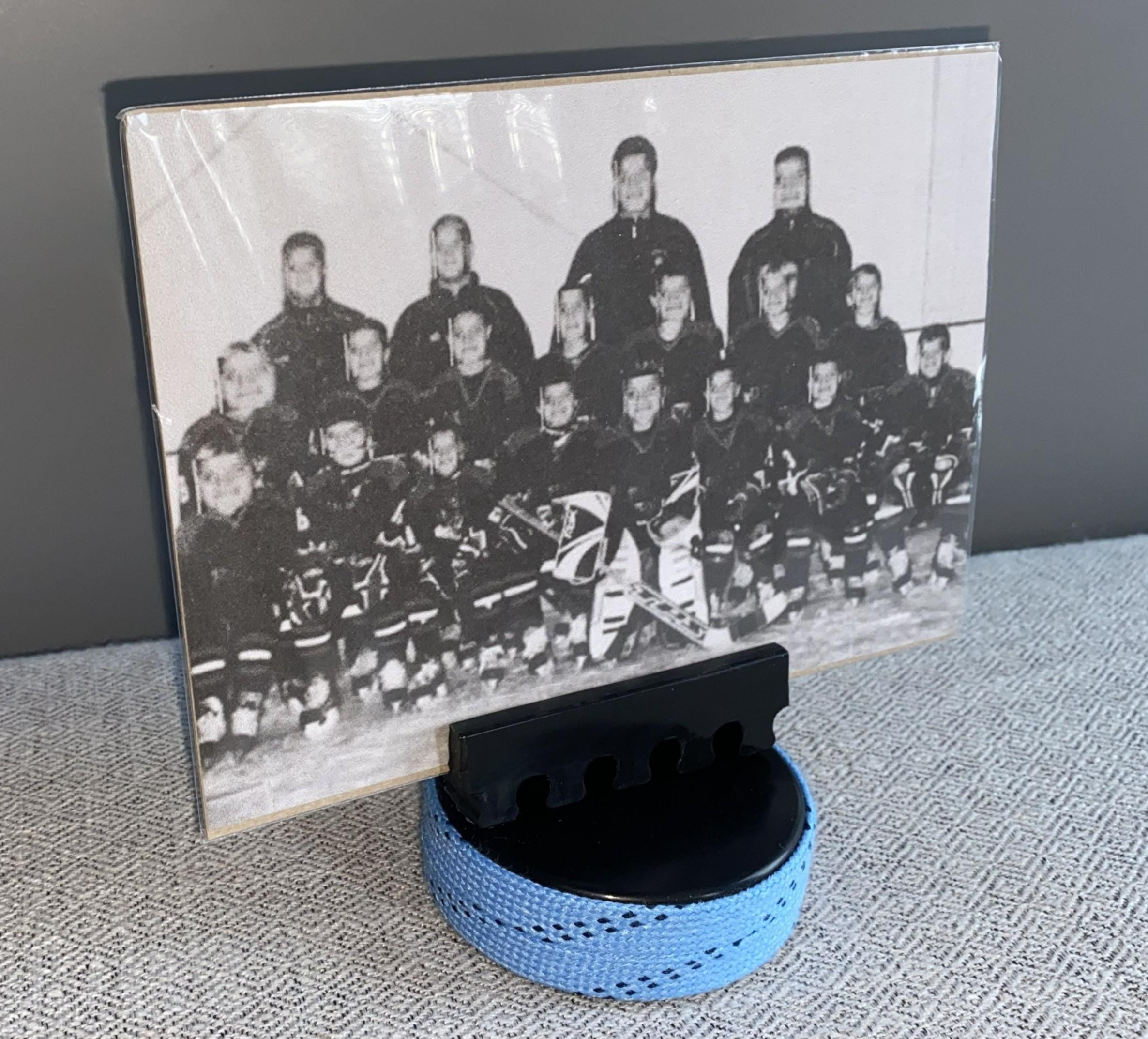 Hockey Puck Photo Holder: Hockey Gift, Room Decor