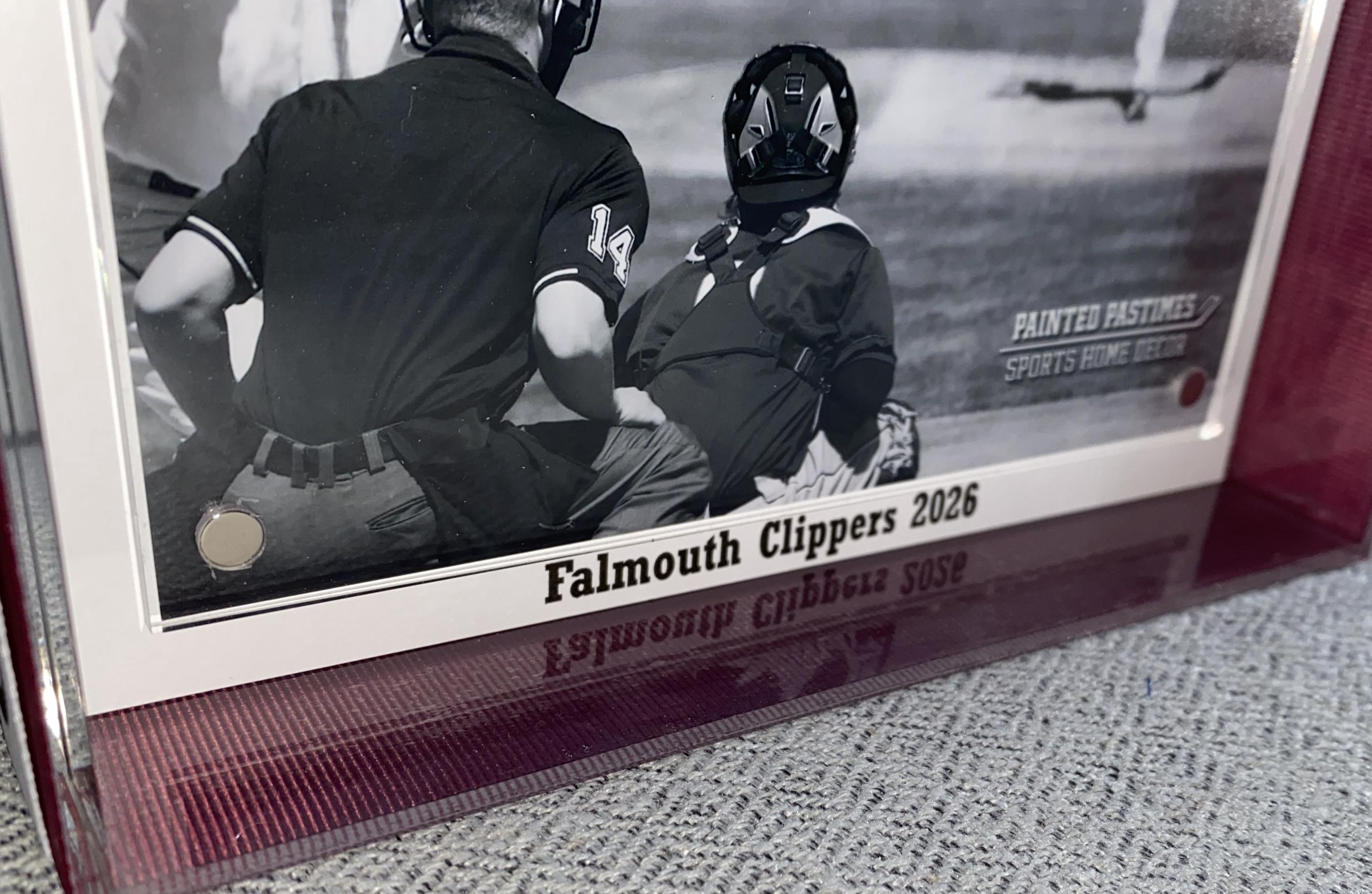 Baseball Coach Custom Photo Frame, Team Colors, 4x6, Any Sport, Lacrosse, Soccer, Softball