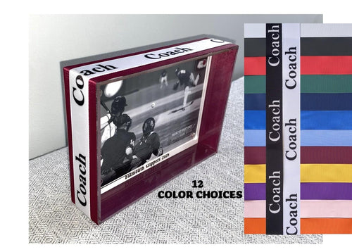 Baseball Coach Custom Photo Frame, Team Colors, Team Signing, 4x6, Any Sport, Lacrosse, Soccer, Softball