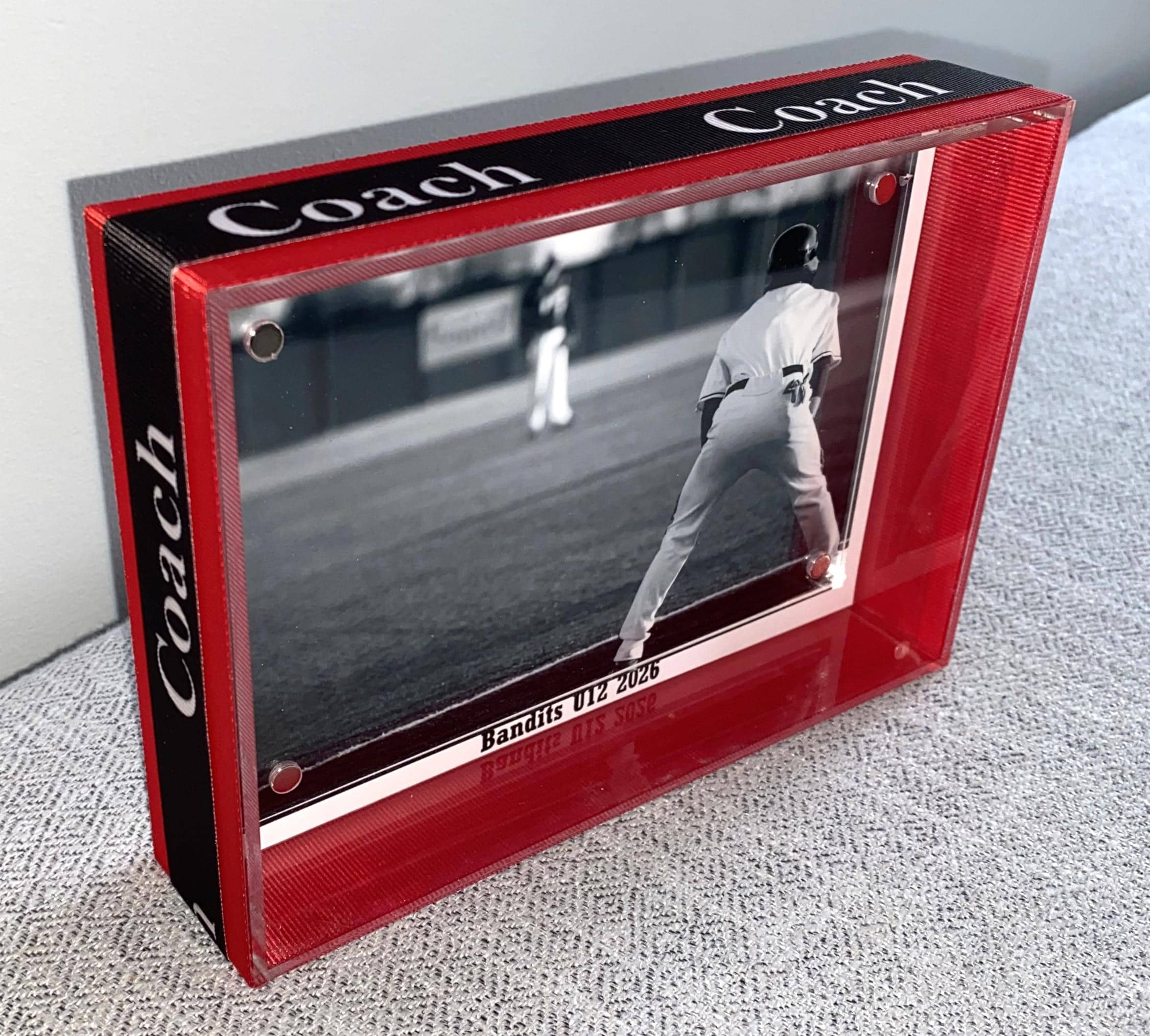 Soccer Coach Custom Photo Frame, Team Colors, Team Signing, 4x6, Any Sport, Baseball, Lacrosse