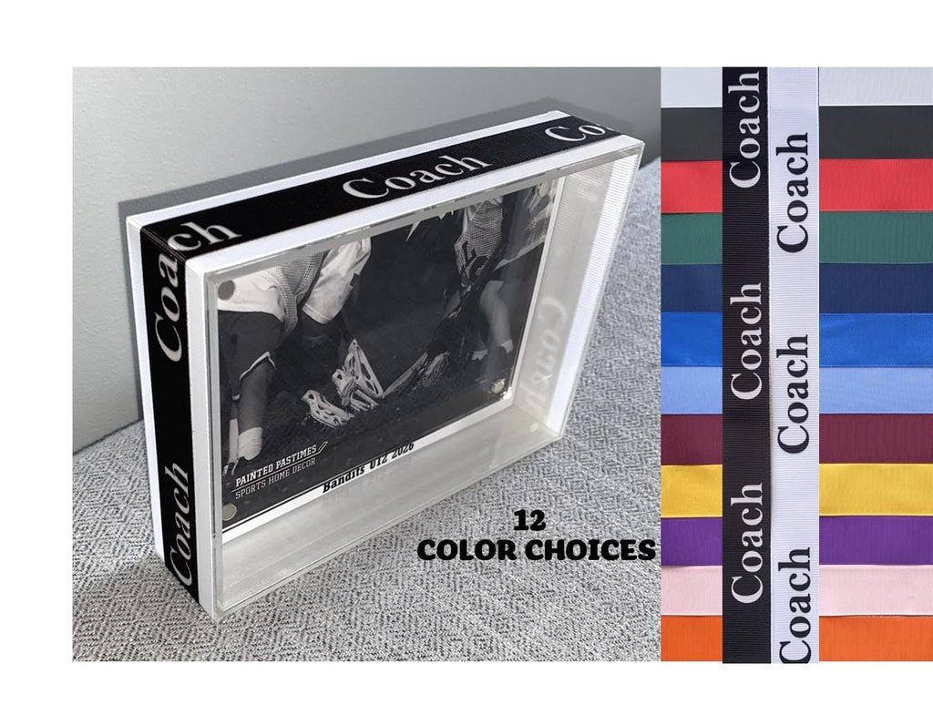 Lacrosse Coach Custom Photo Frame, Team Colors, Team Signing, 4x6, Any Sport, Baseball, Soccer