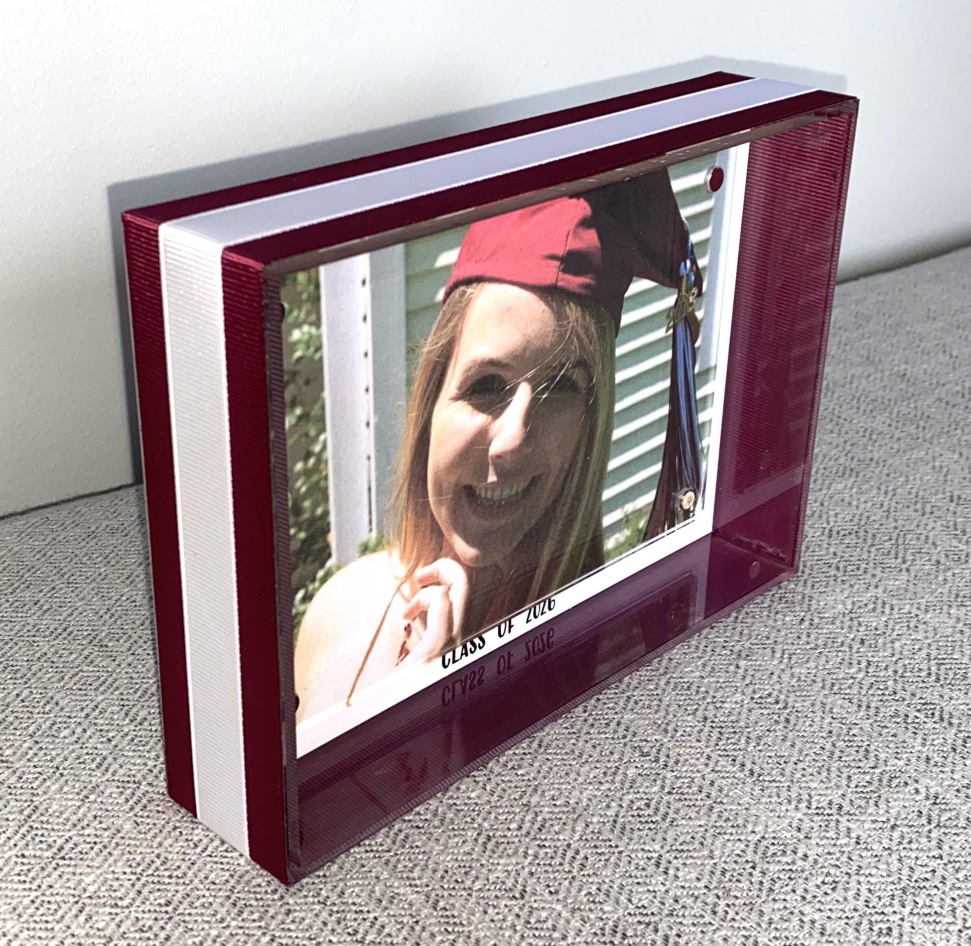 Personalized Graduation Frame: Custom School Color Photo Frame, Senior Gift, High School, College Graduation Gift