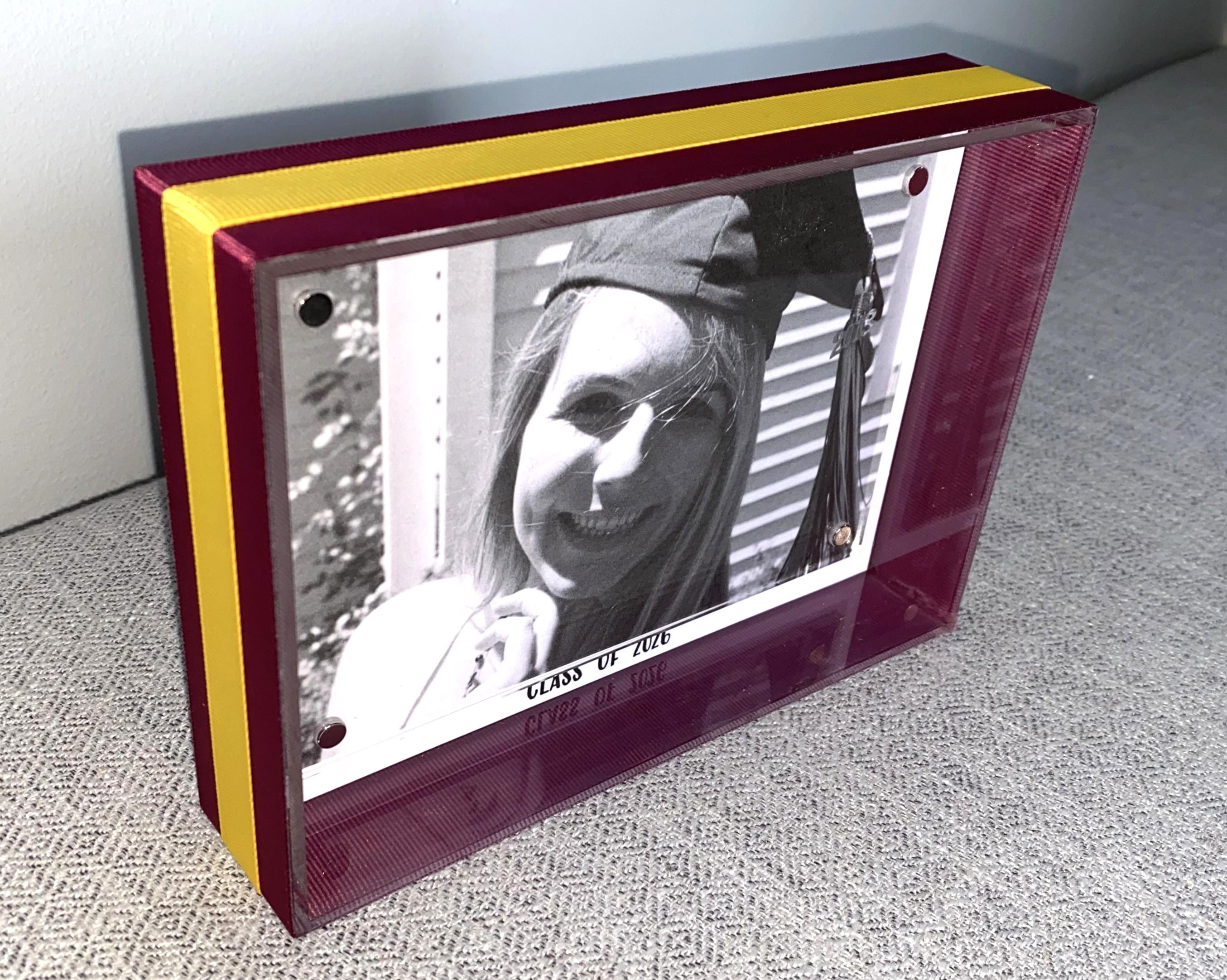 Personalized Graduation Frame: Custom School Color Photo Frame, Senior Gift, High School, College Graduation Gift