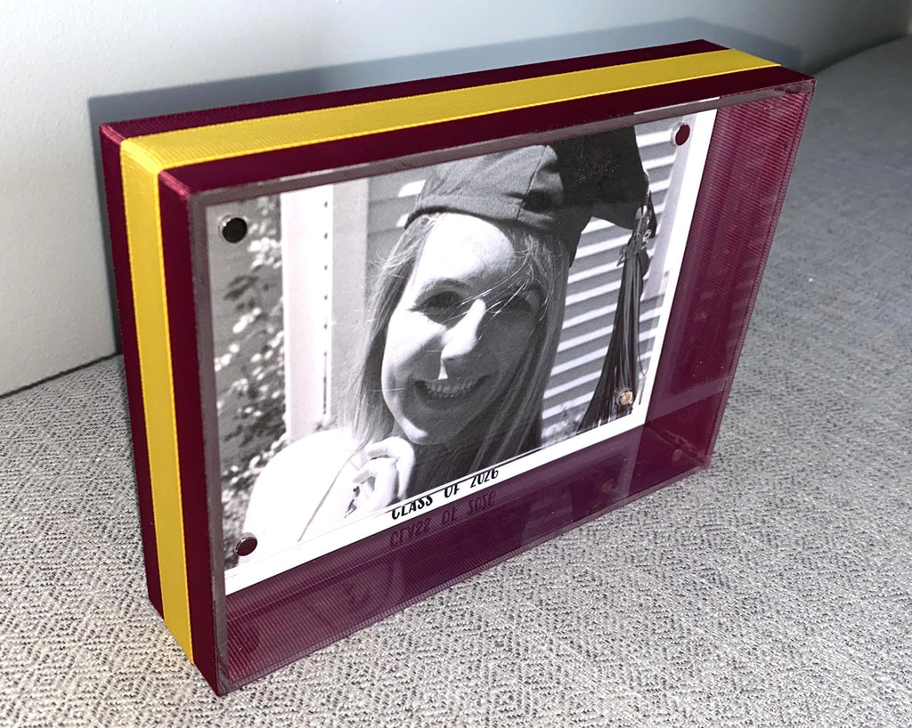 Personalized Graduation Frame: Custom School Color Photo Frame, Class of 2026, Senior Gift, High School, College Graduation Gift