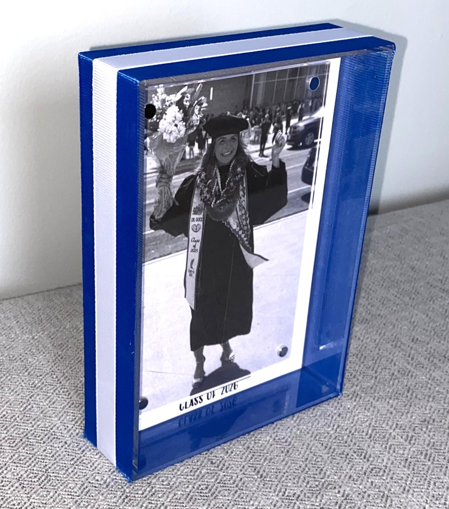 Personalized Graduation Frame: Custom School Color Photo Frame, Senior Gift, High School, College Graduation Gift