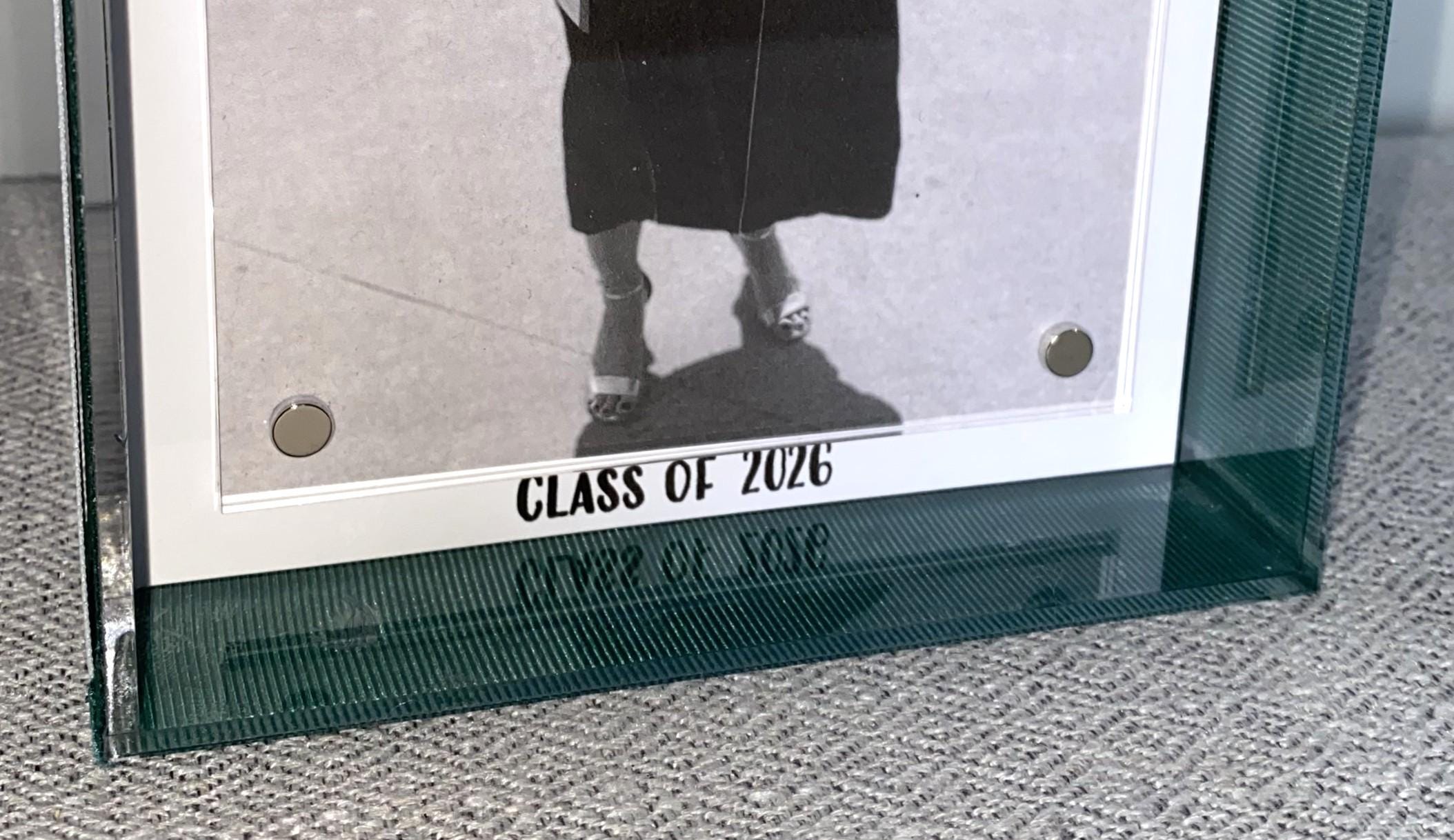 Personalized Graduation Frame: Custom School Color Photo Frame, Class of 2026, Senior Gift, High School, College Graduation Gift