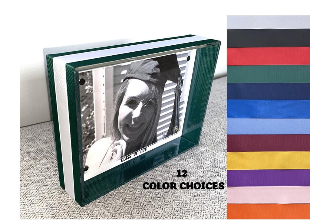 Graduation Frame: Custom School Color Photo Frame, Senior Gift, High School, College Graduation Gift
