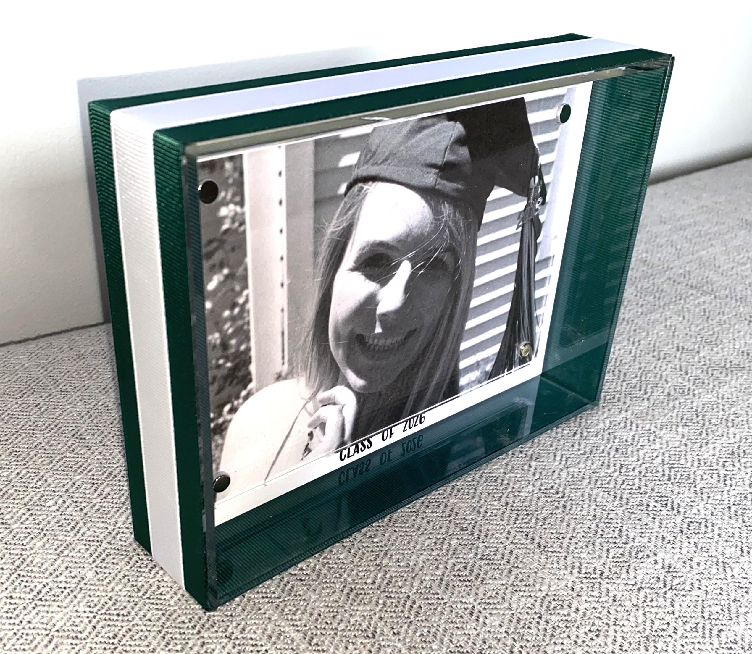 Personalized Graduation Frame: Custom School Color Photo Frame, Class of 2026, Senior Gift, High School, College Graduation Gift
