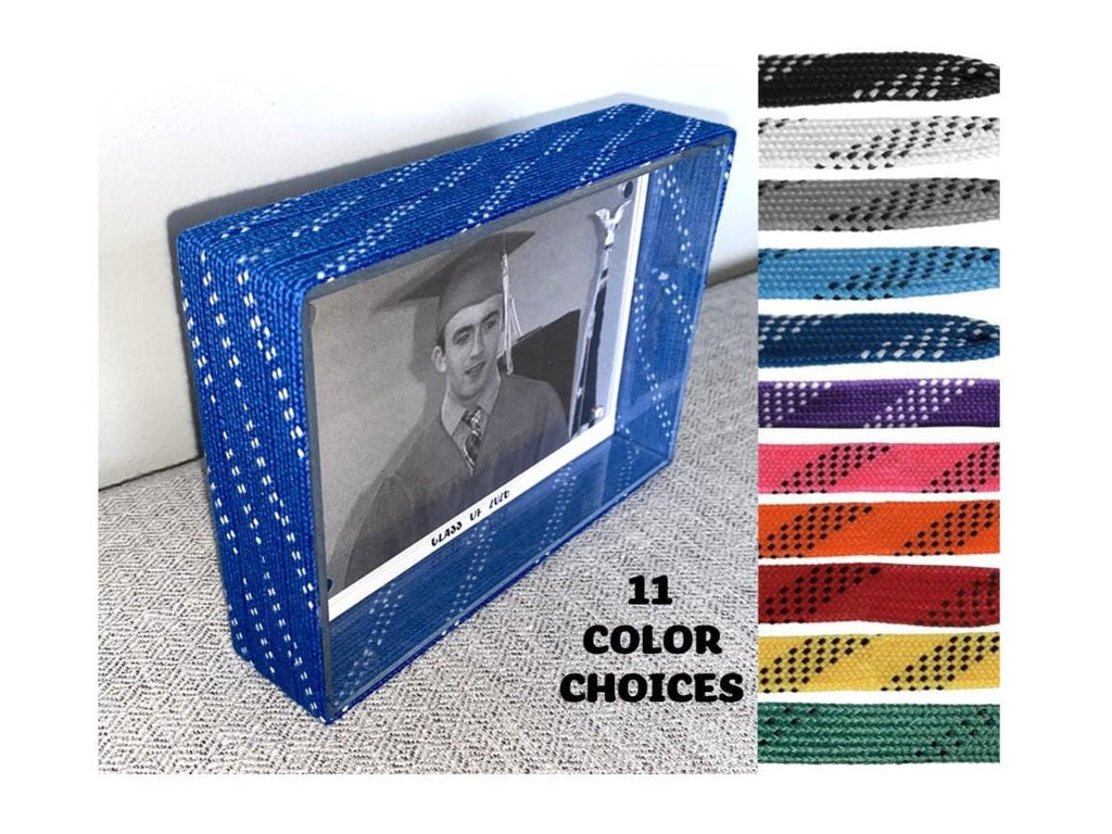 Hockey Laces Graduation Frame: Custom Photo Frame, 4x6, Class of 2026, High School or College Senior Gift