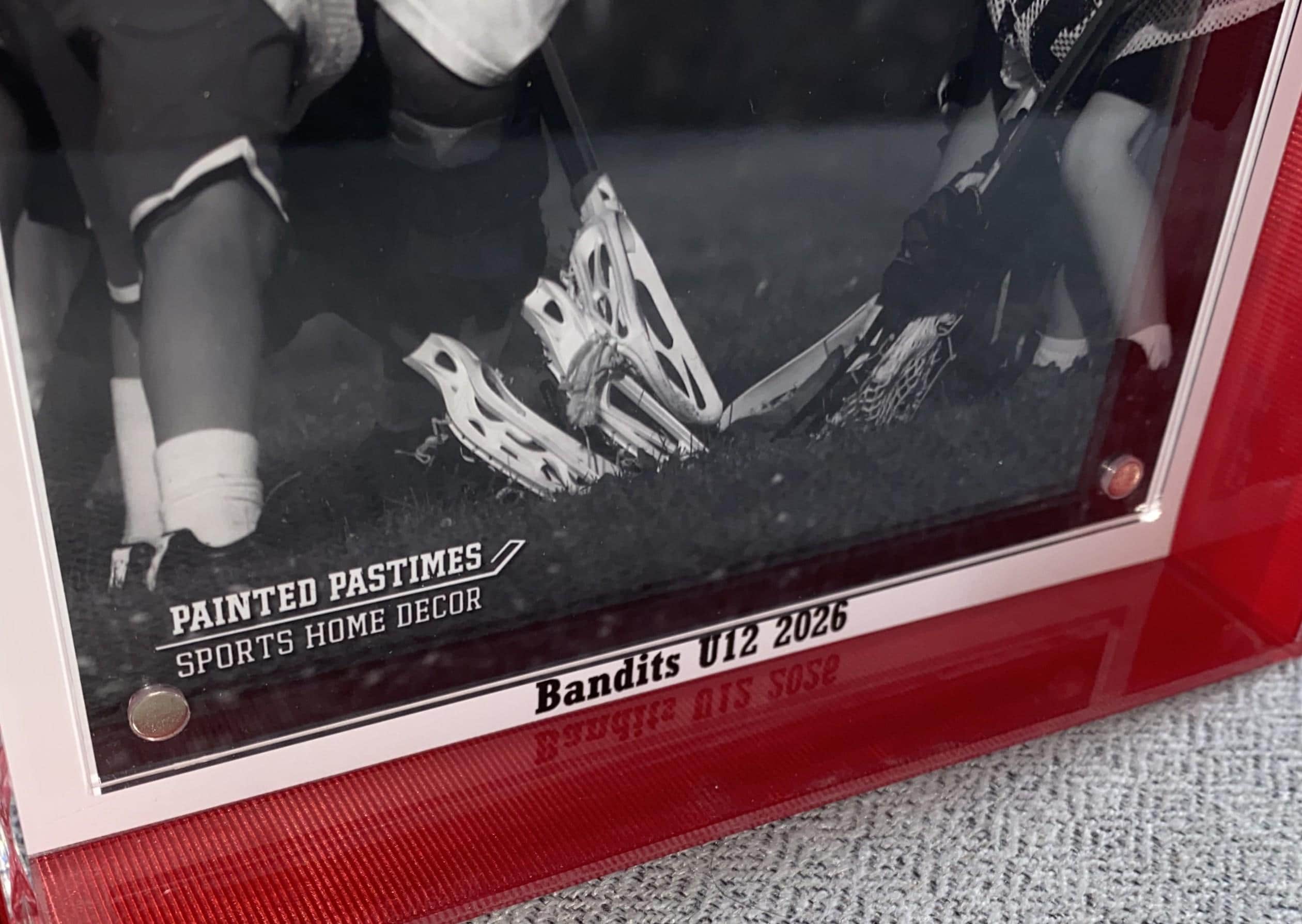 Lacrosse Custom Photo Frame, Team Colors, 4x6