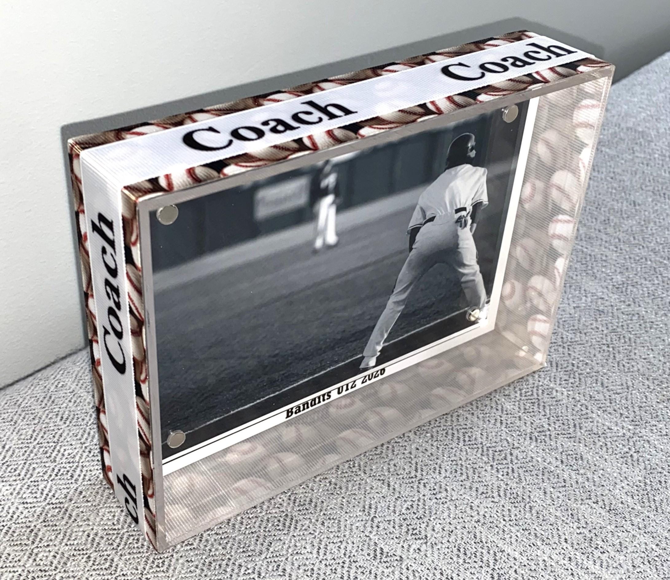 Baseball Coach Custom Photo Frame: Team Gift, Team Mom, Team Manager, Player 4x6
