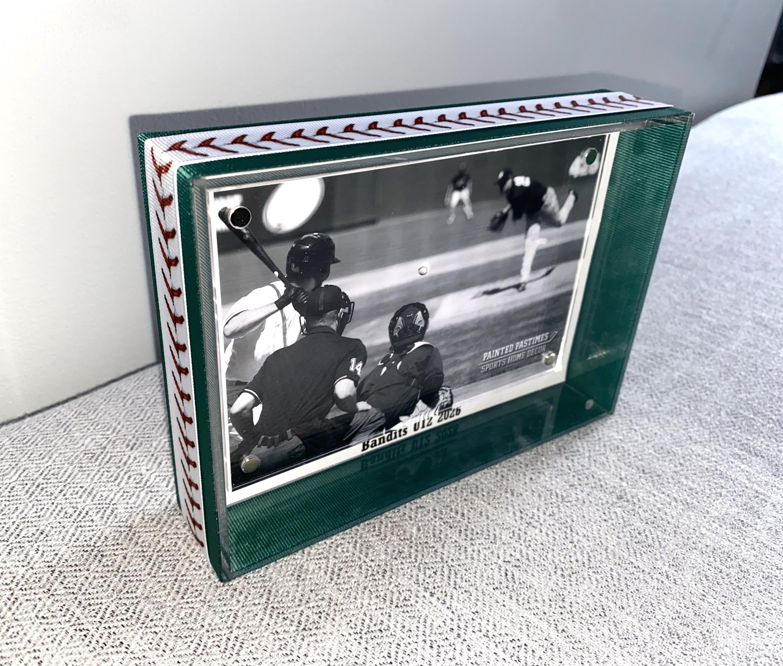 Baseball Custom Photo Frame: Team Colors, Personalize, Gift for Coach, Player, Team Mom, Team Manager, 4x6