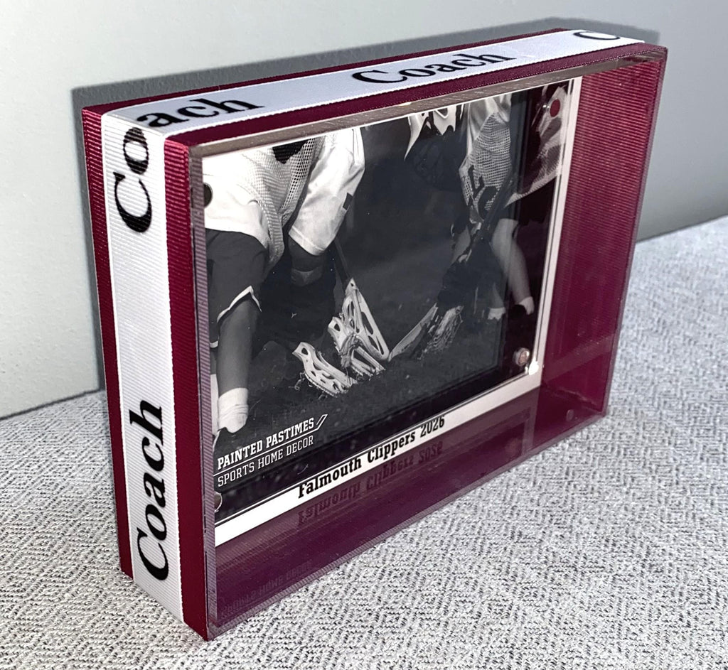 Lacrosse Coach Custom Photo Frame, Team Colors, Team Signing, 4x6, Any Sport, Baseball, Soccer