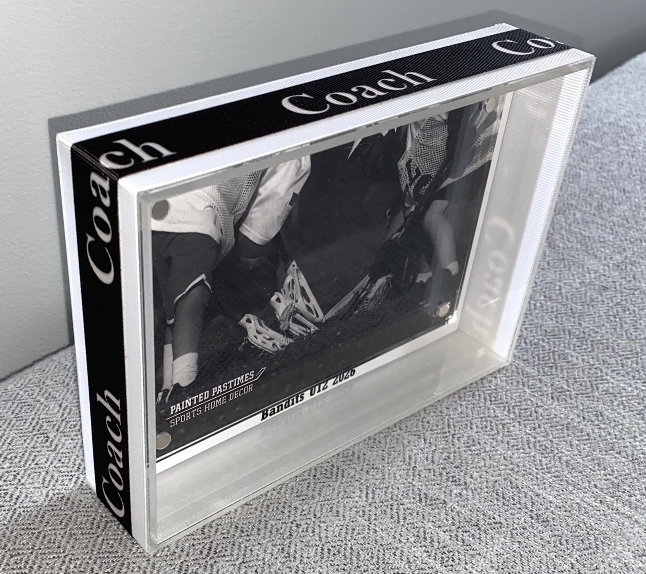 Soccer Coach Custom Photo Frame, Team Colors, Team Signing, 4x6, Any Sport, Baseball, Lacrosse