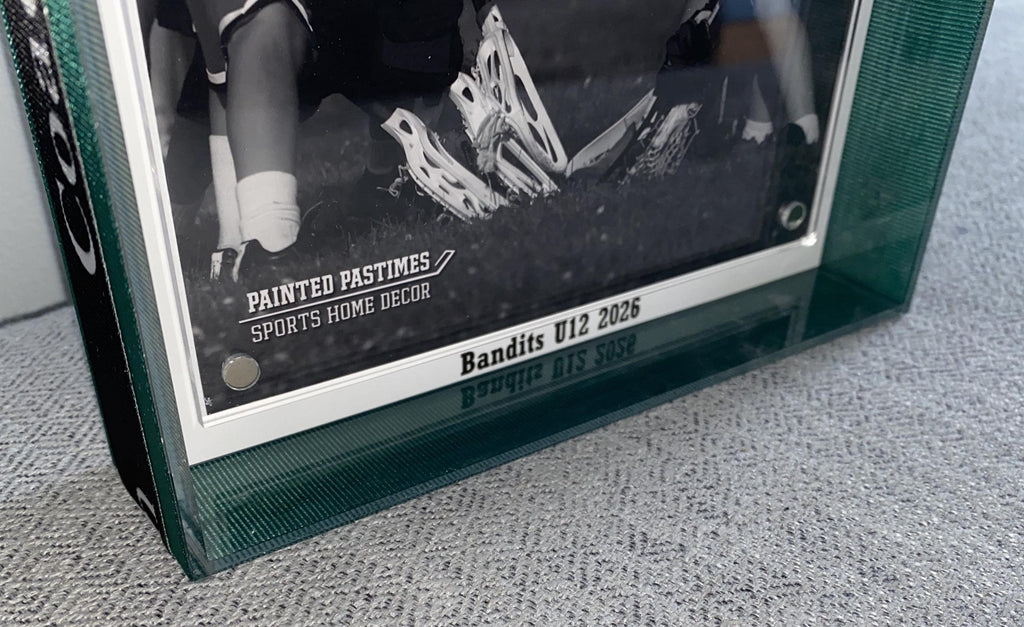Baseball Coach Custom Photo Frame, Team Colors, 4x6, Any Sport, Lacrosse, Soccer, Softball
