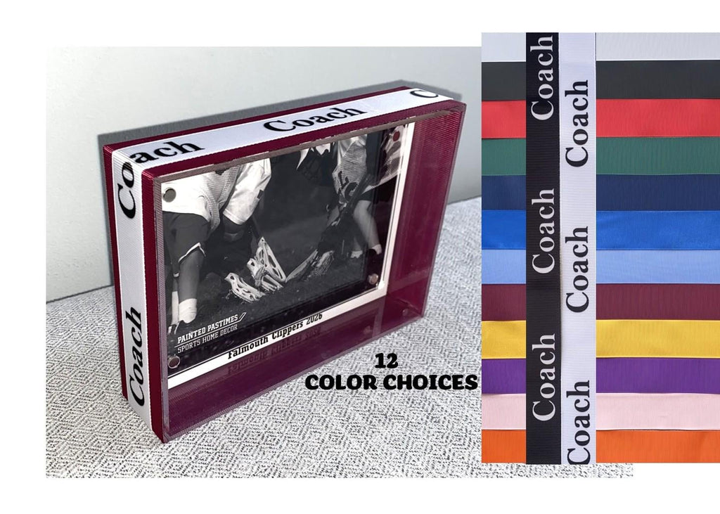 Lacrosse Coach Custom Photo Frame, Team Colors, Team Signing, 4x6, Any Sport, Baseball, Soccer