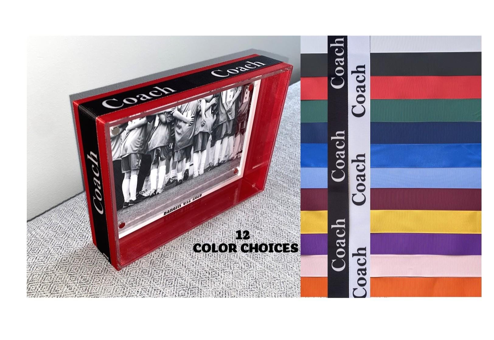 Soccer Coach Custom Photo Frame, Team Colors, Team Signing, 4x6, Any Sport, Baseball, Lacrosse