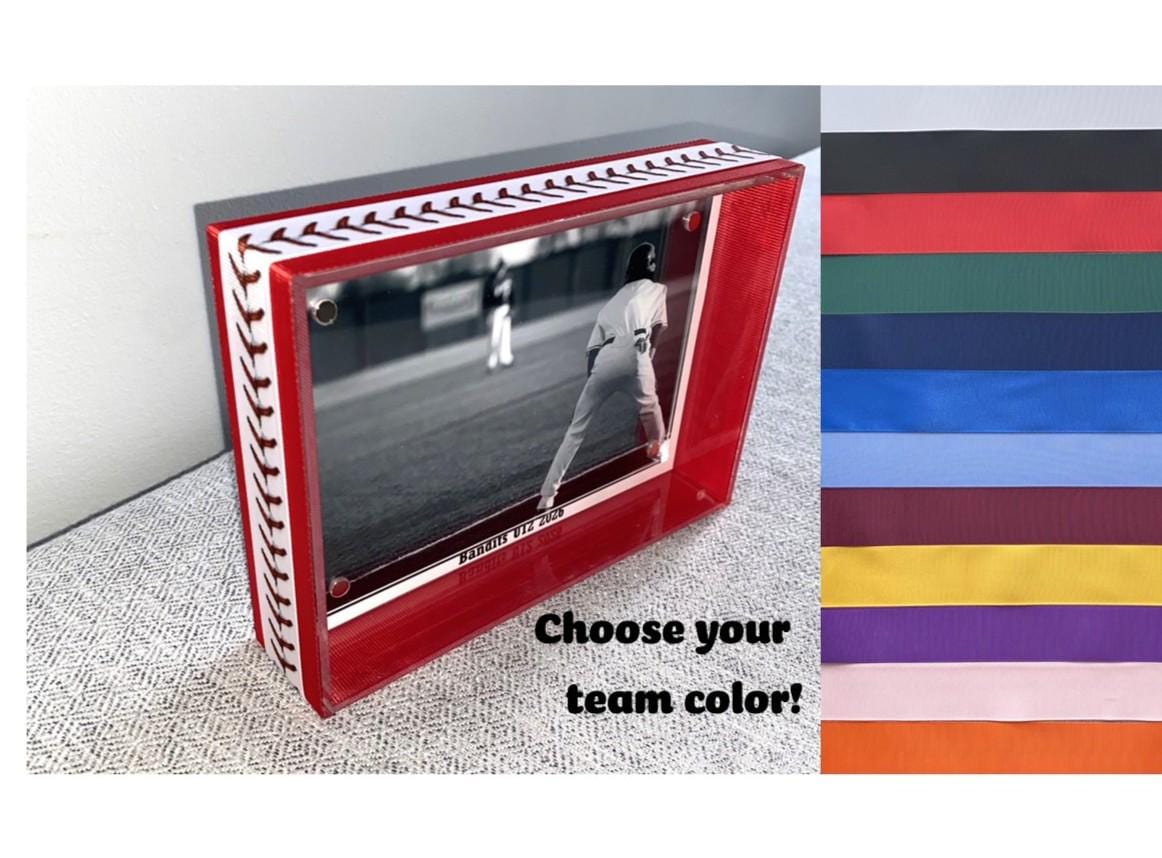 Baseball Custom Photo Frame: Team Colors, Personalize, Gift for Coach, Player, Team Mom, Team Manager, 4x6