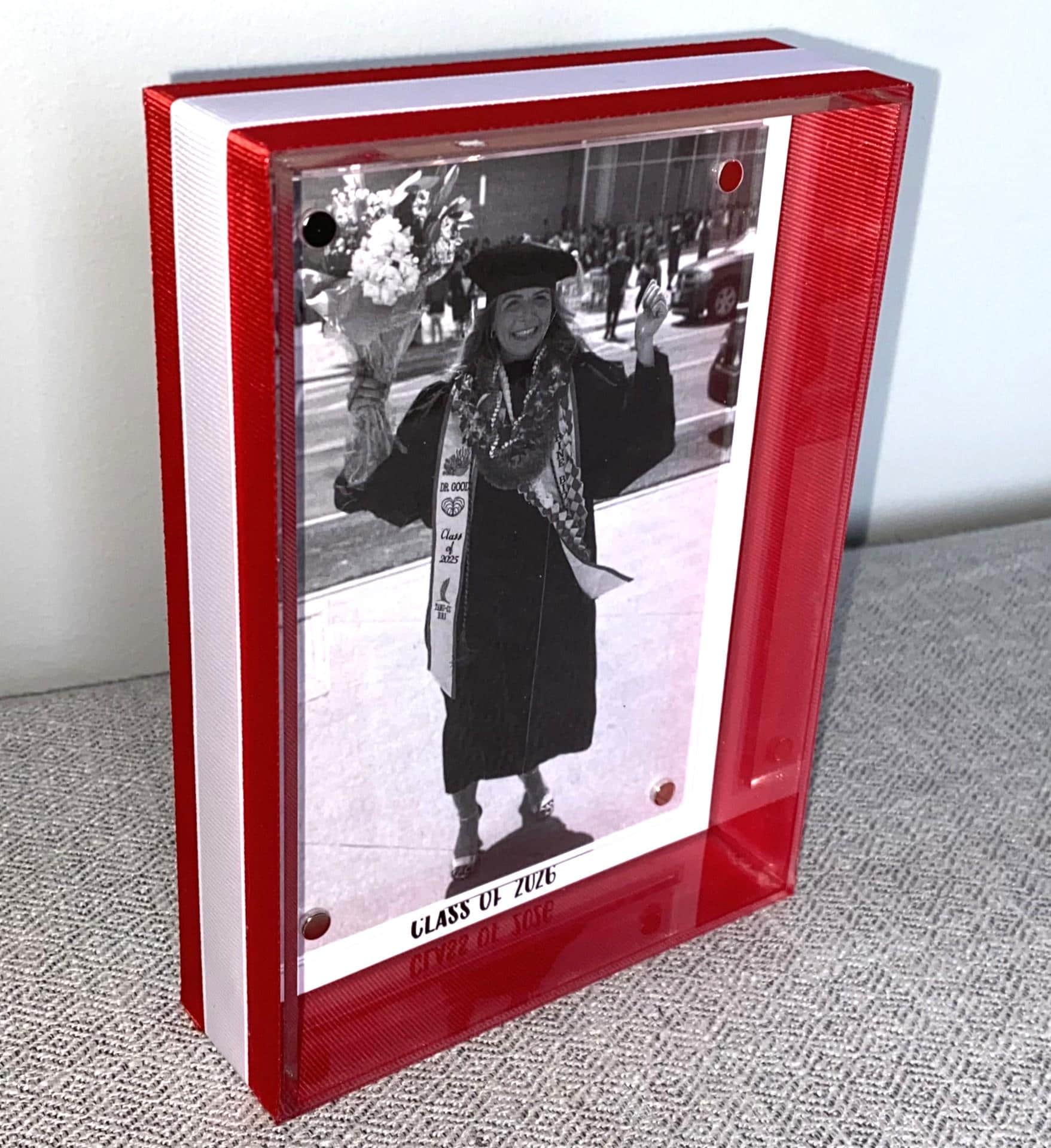 Personalized Graduation Frame: Custom School Color Photo Frame, Senior Gift, High School, College Graduation Gift
