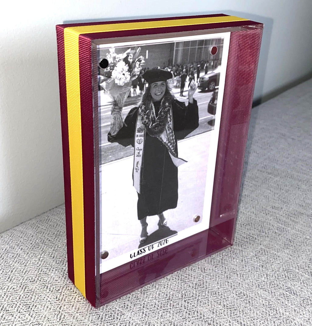 Personalized Graduation Frame: Custom School Color Photo Frame, Senior Gift, High School, College Graduation Gift