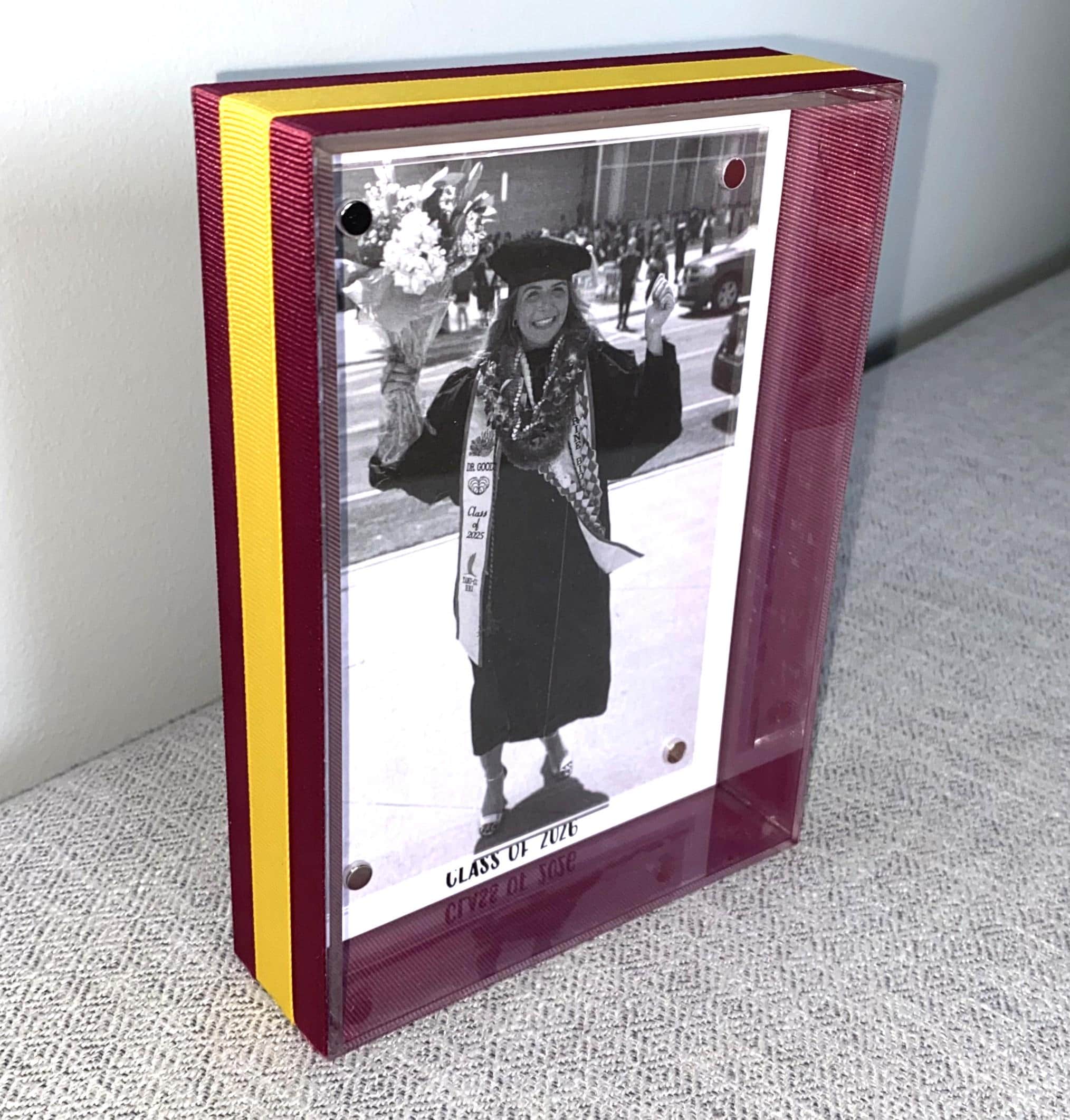 Personalized Graduation Frame: Custom School Color Photo Frame, Senior Gift, High School, College Graduation Gift
