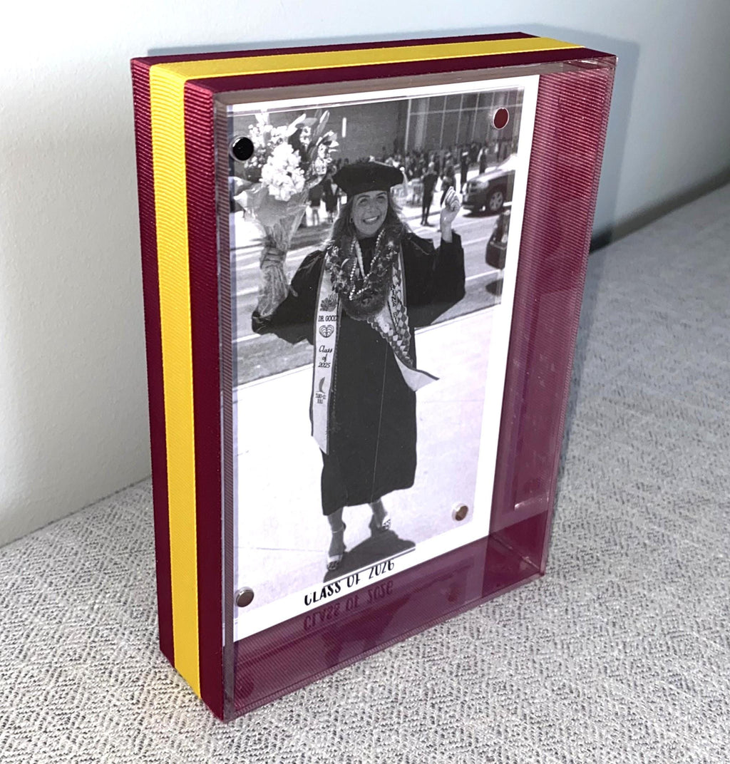 Personalized Graduation Frame: Custom School Color Photo Frame, Class of 2026, Senior Gift, High School, College Graduation Gift