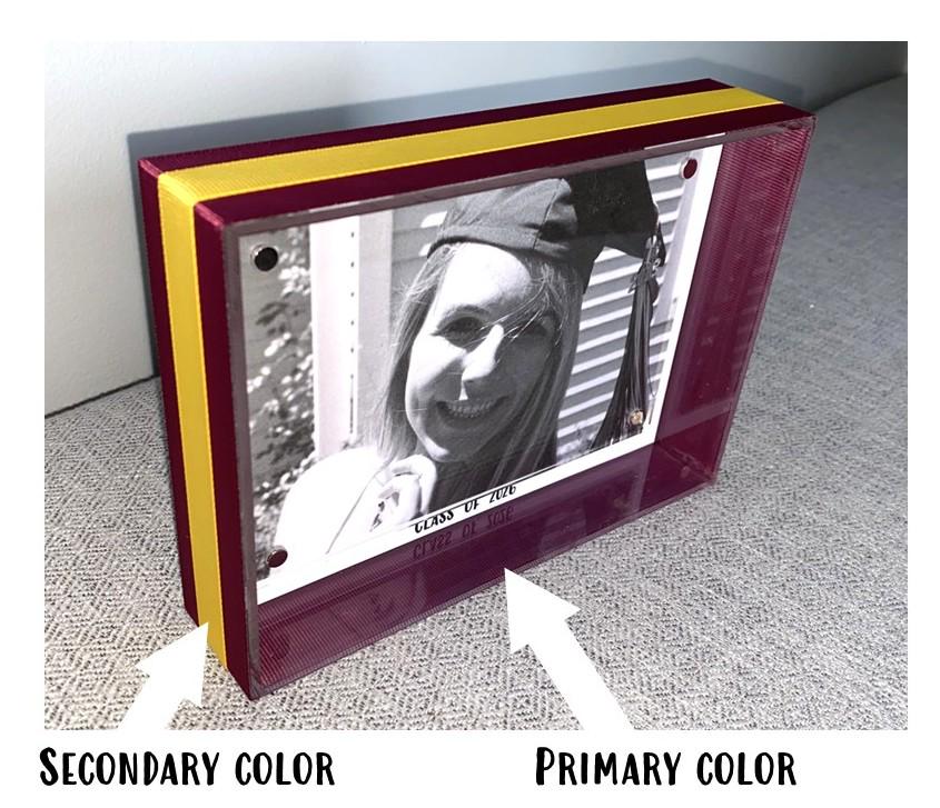 Graduation Frame: Custom School Color Photo Frame, Senior Gift, High School, College Graduation Gift