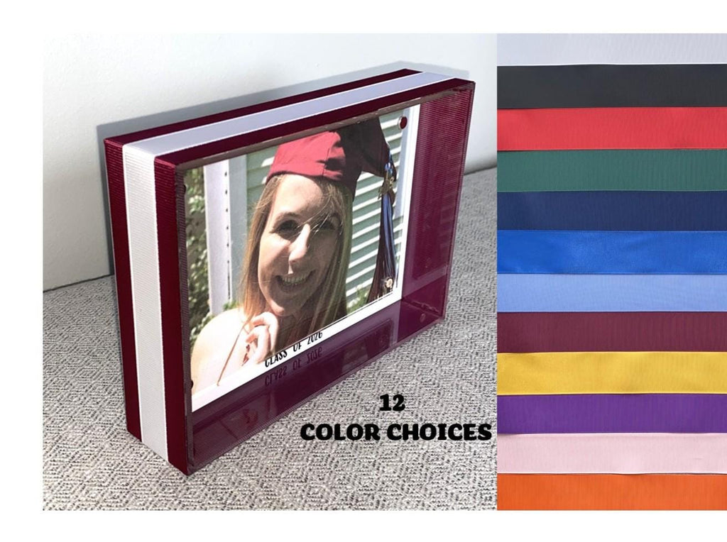 Personalized Graduation Frame: Custom School Color Photo Frame, Class of 2026, Senior Gift, High School, College Graduation Gift