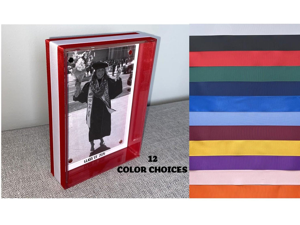 Personalized Graduation Frame: Custom School Color Photo Frame, Senior Gift, High School, College Graduation Gift