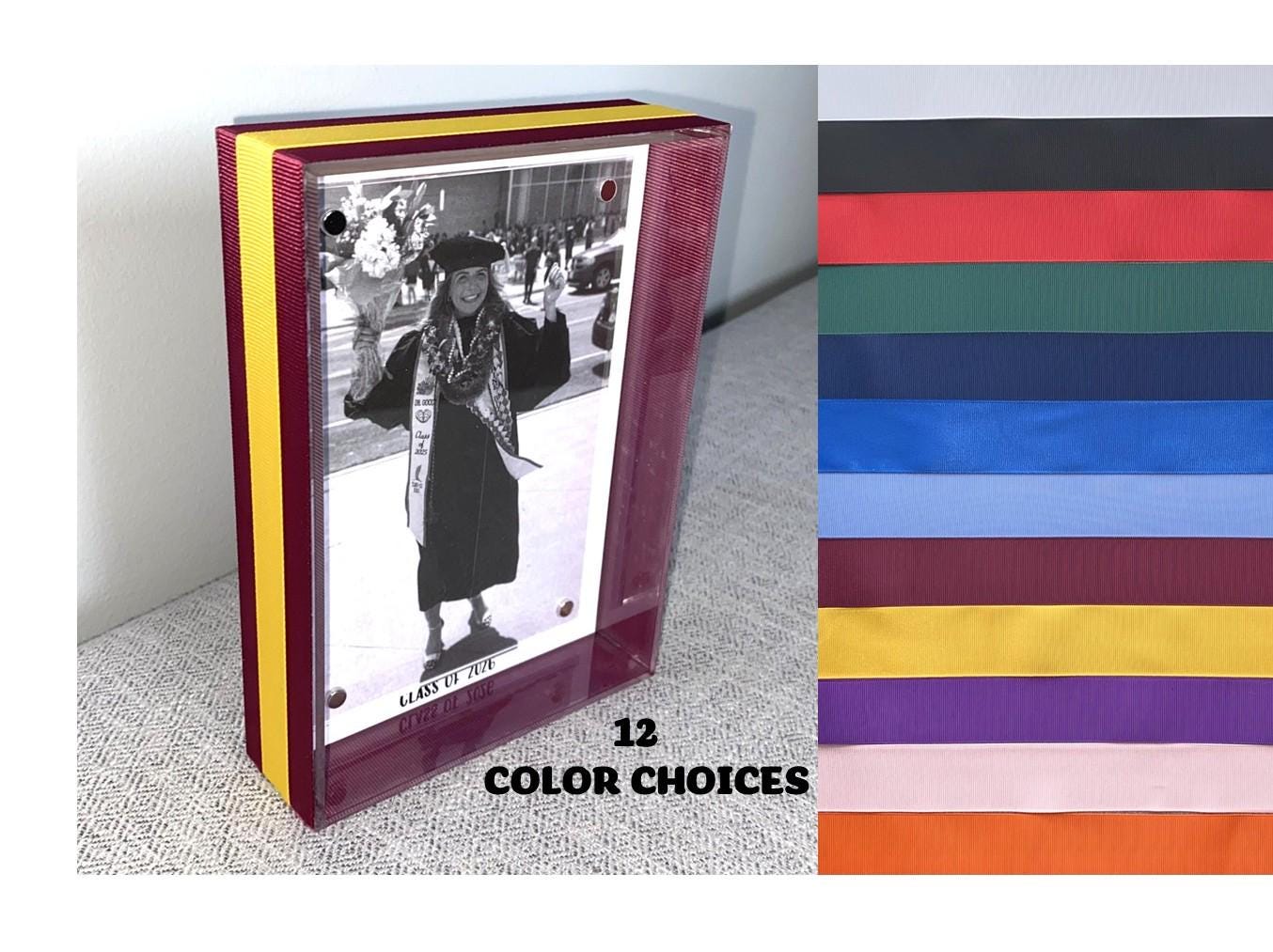 Graduation Frame: Custom School Color Photo Frame, Senior Gift, High School, College Graduation Gift