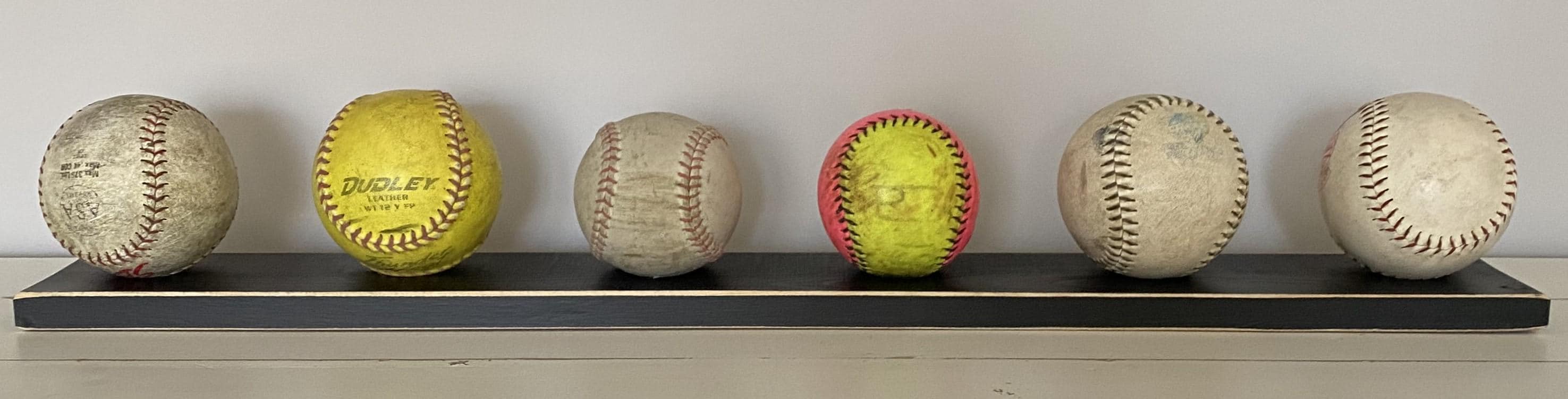 Softball Display Shelf for Ball Collection: Softball Player Room Decor