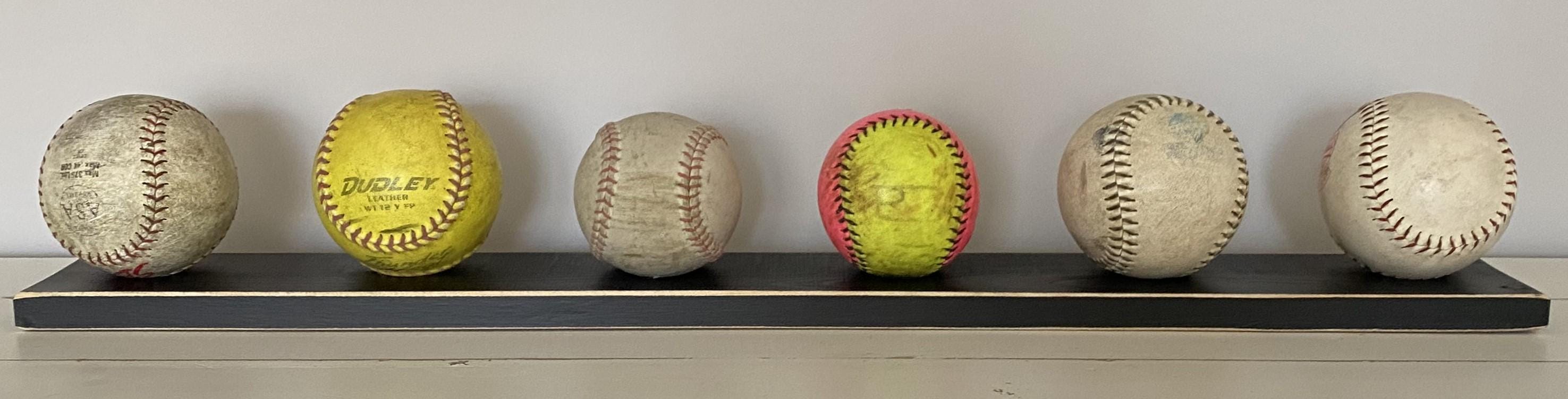 Softball Display for Ball Collection: Softball Player Room Decor