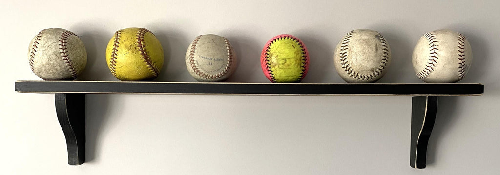 Softball Display Shelf for Ball Collection: Softball Player Room Decor