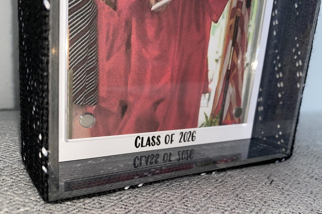 Hockey Laces Graduation Frame: Custom Photo Frame, 4x6, Class of 2026, High School or College Senior Gift