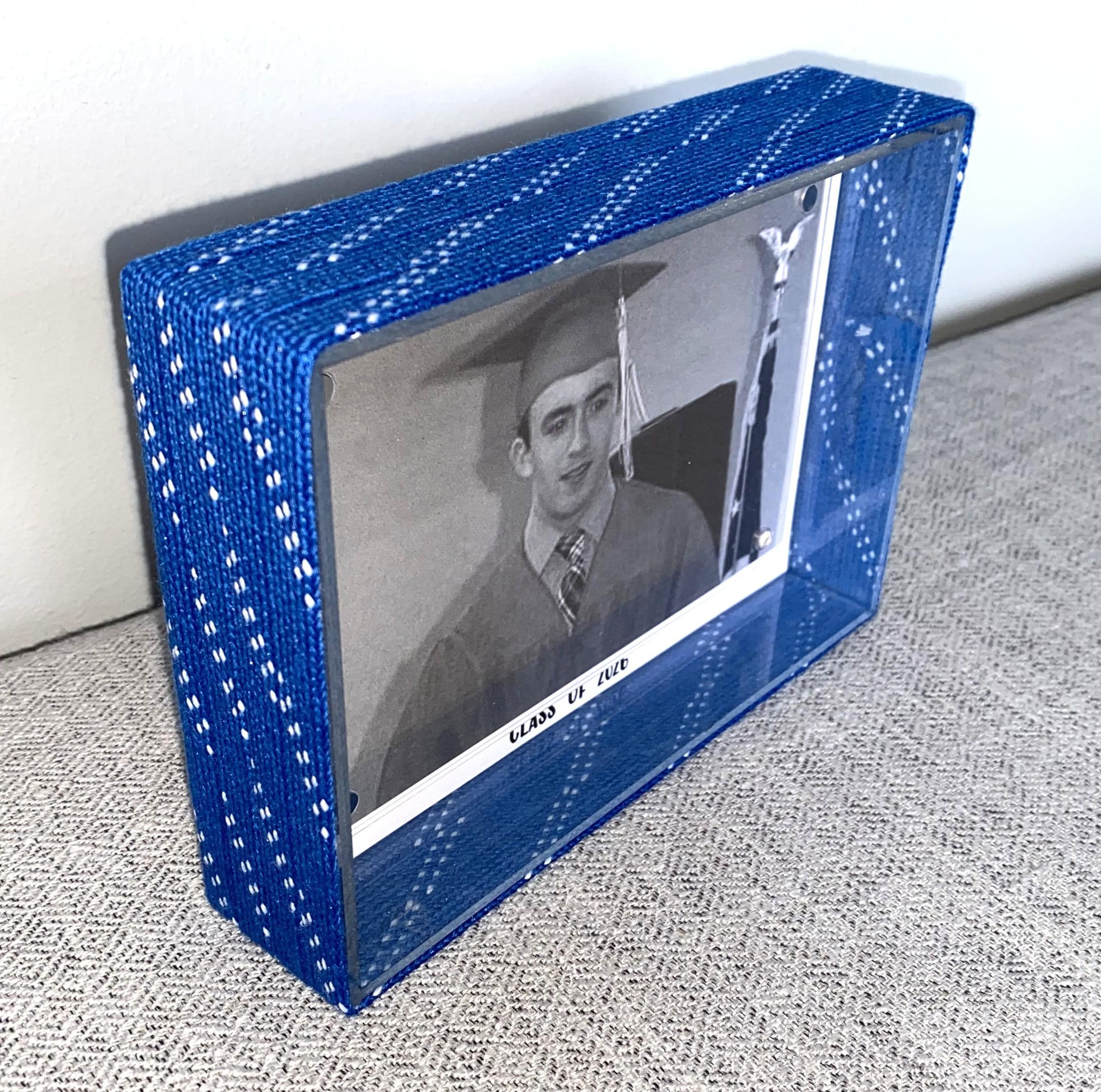 Hockey Laces Graduation Frame: Custom Photo Frame, 4x6, Class of 2026, High School or College Senior Gift