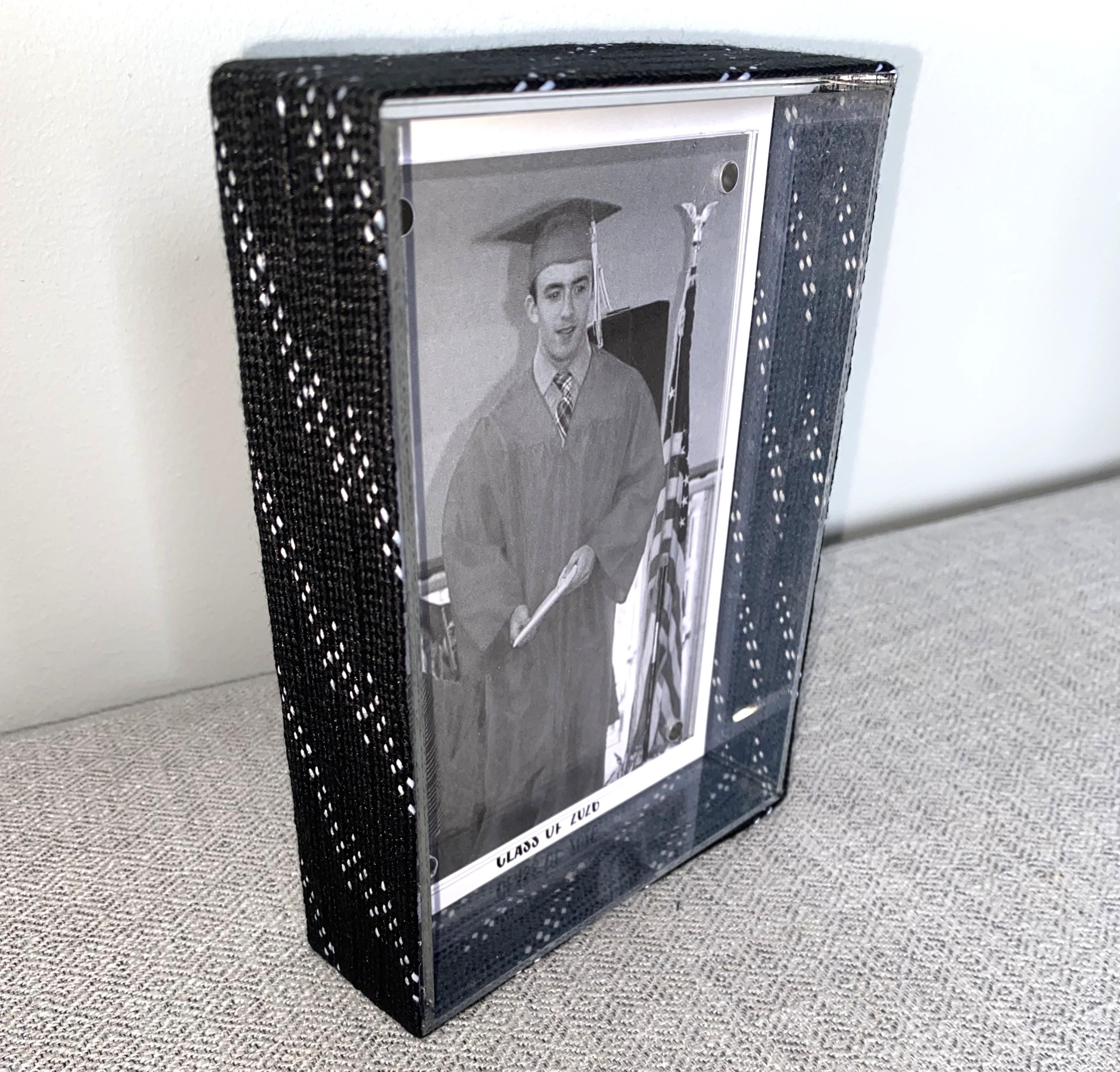 Hockey Laces Graduation Frame: Custom Photo Frame, 4x6, Class of 2026, High School or College Senior Gift