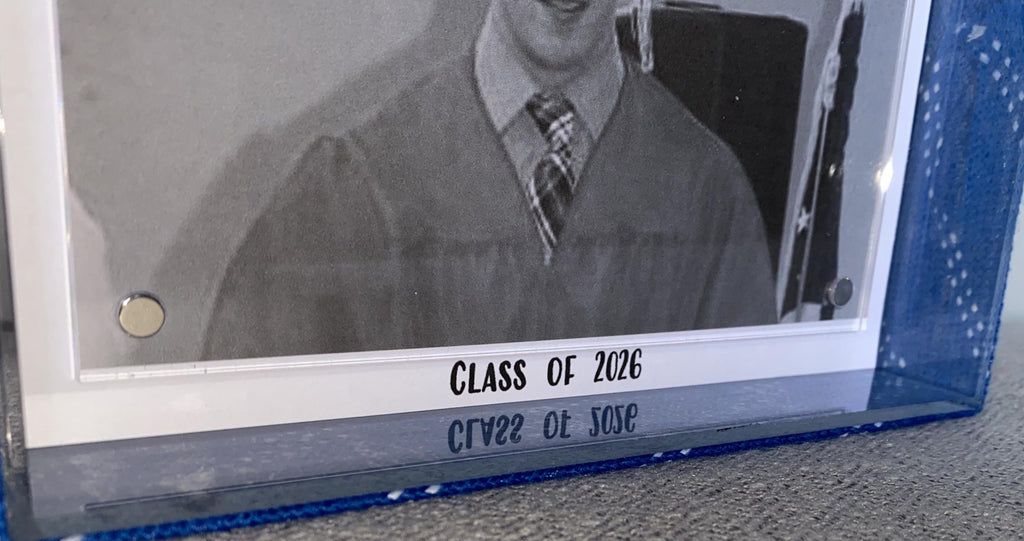 Hockey Laces Graduation Frame: Custom Photo Frame, 4x6, Class of 2026, High School or College Senior Gift