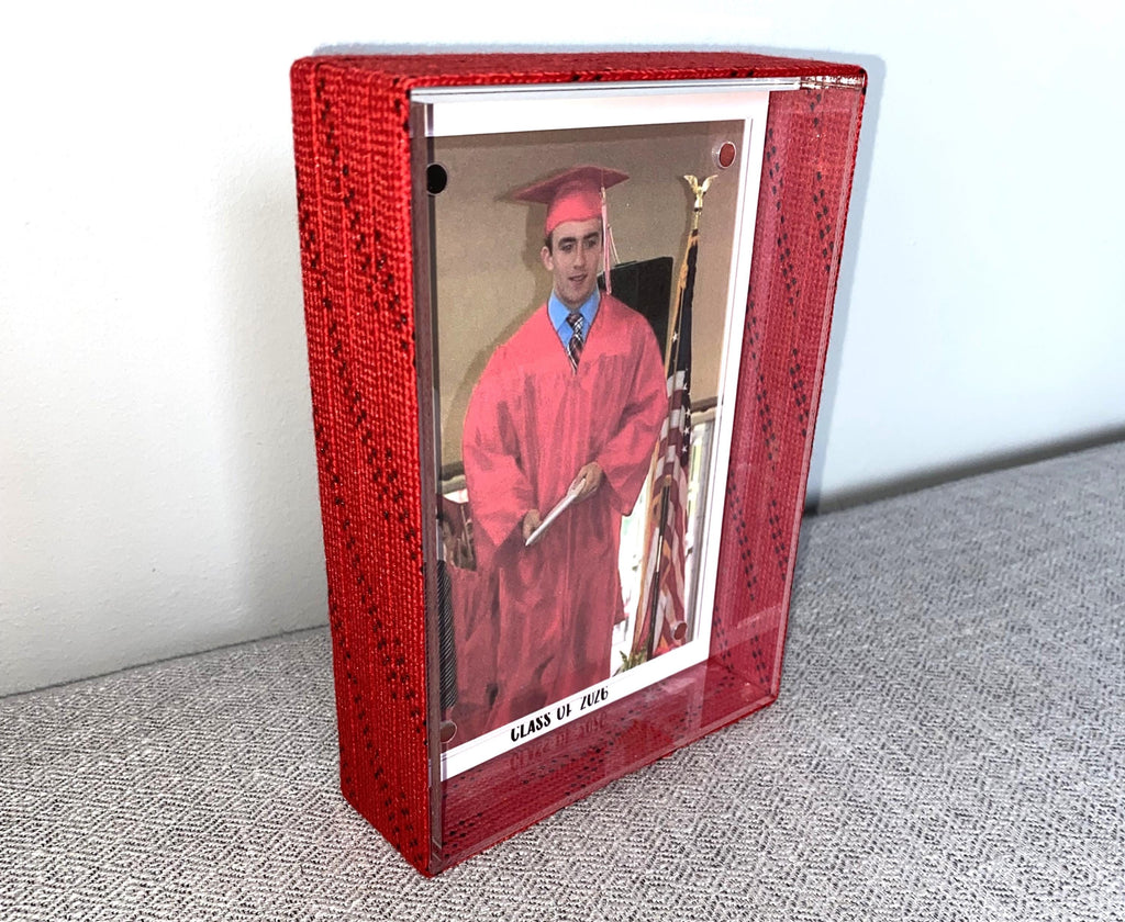 Hockey Laces Graduation Frame: Custom Photo Frame, 4x6, Class of 2026, High School or College Senior Gift