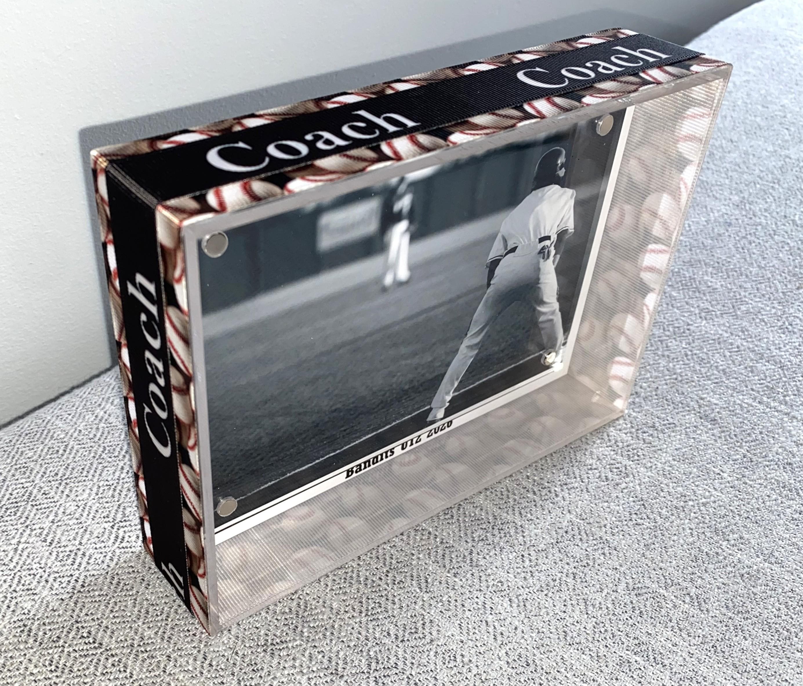 Baseball Coach Custom Photo Frame: Team Gift, Team Mom, Team Manager, Player 4x6