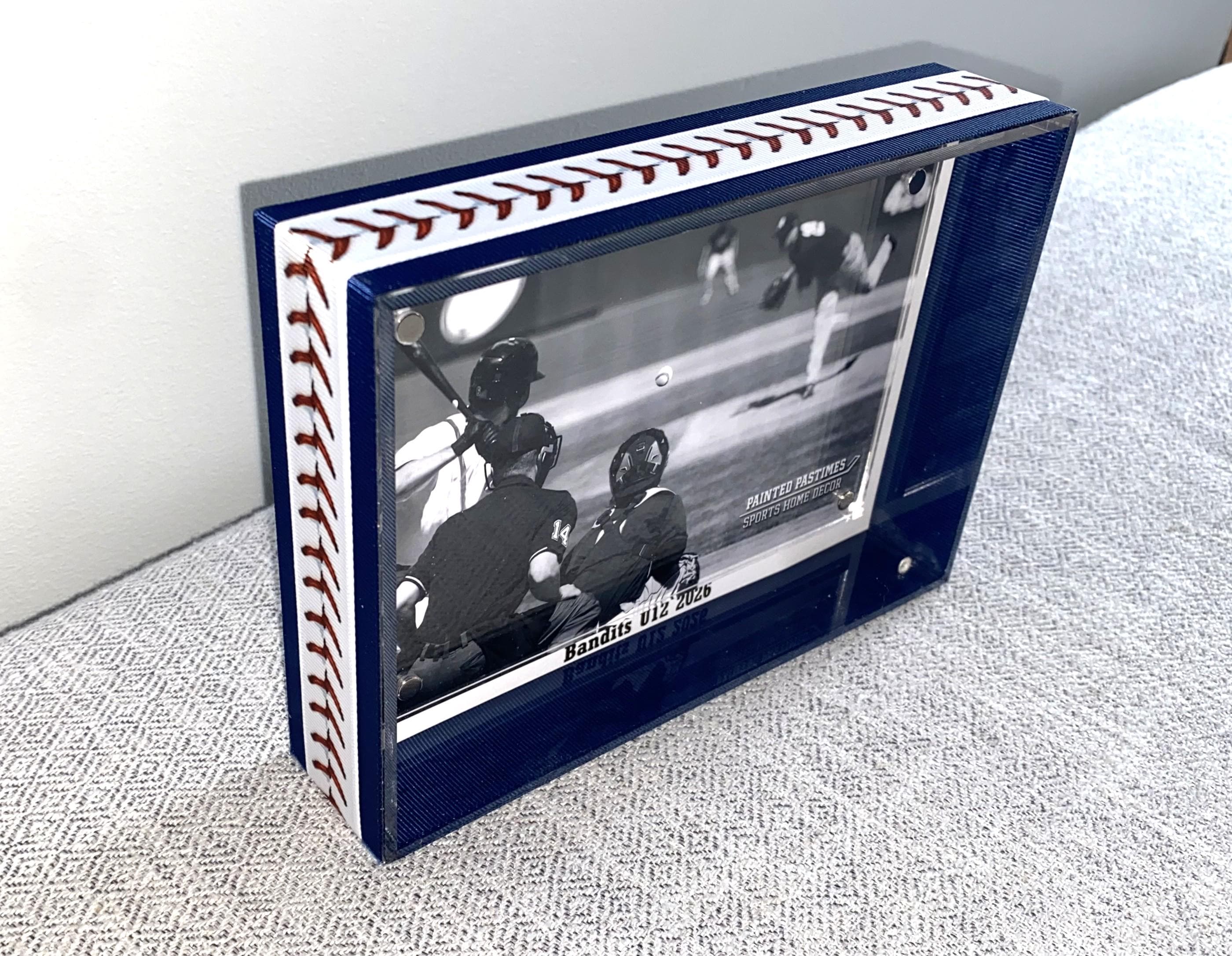 Baseball Custom Photo Frame: Team Colors, Personalize, Gift for Coach, Player, Team Mom, Team Manager, 4x6