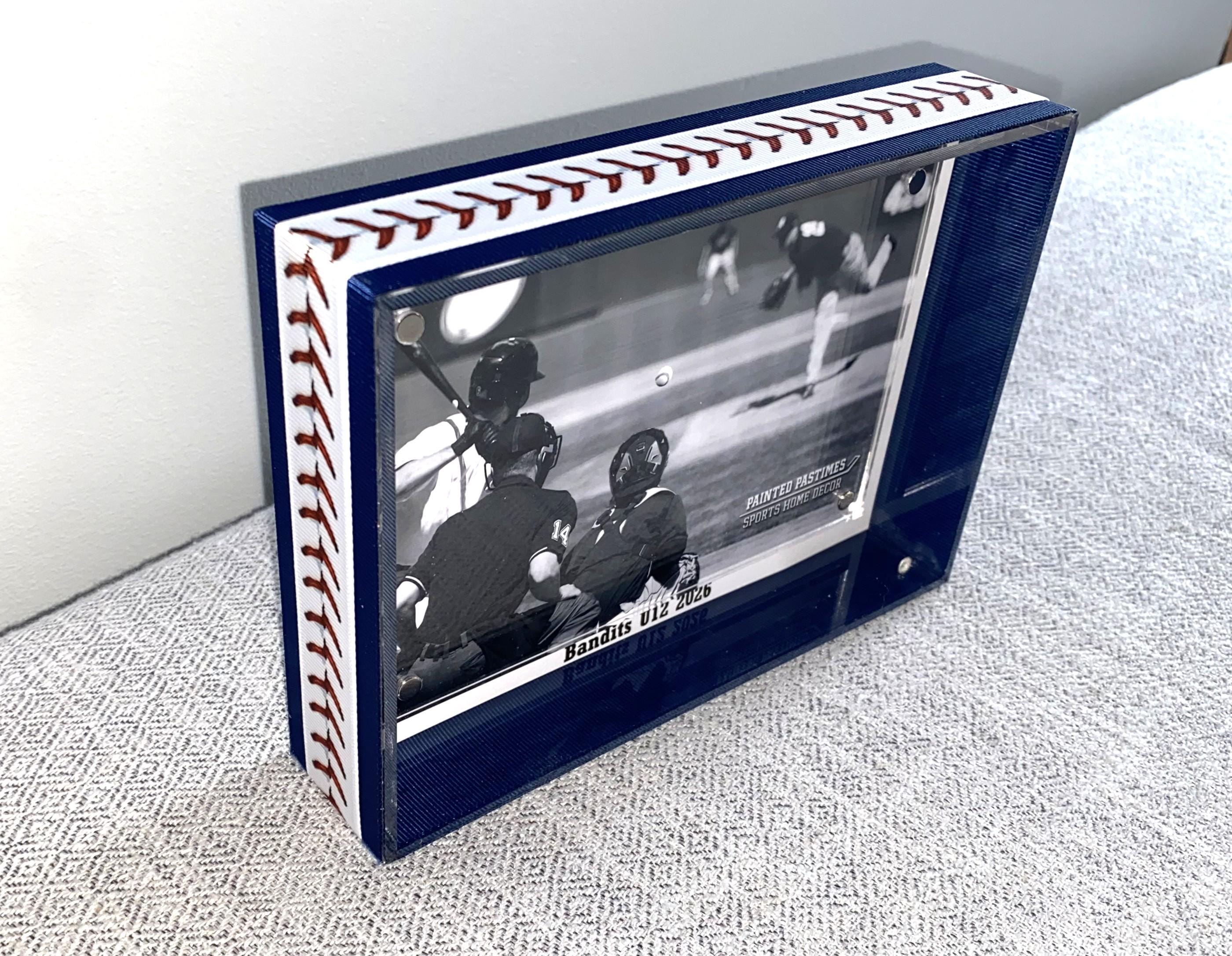 Baseball Custom Photo Frame: Team Colors, Personalize, Gift for Coach, Player, Team Mom, Team Manager, 4x6